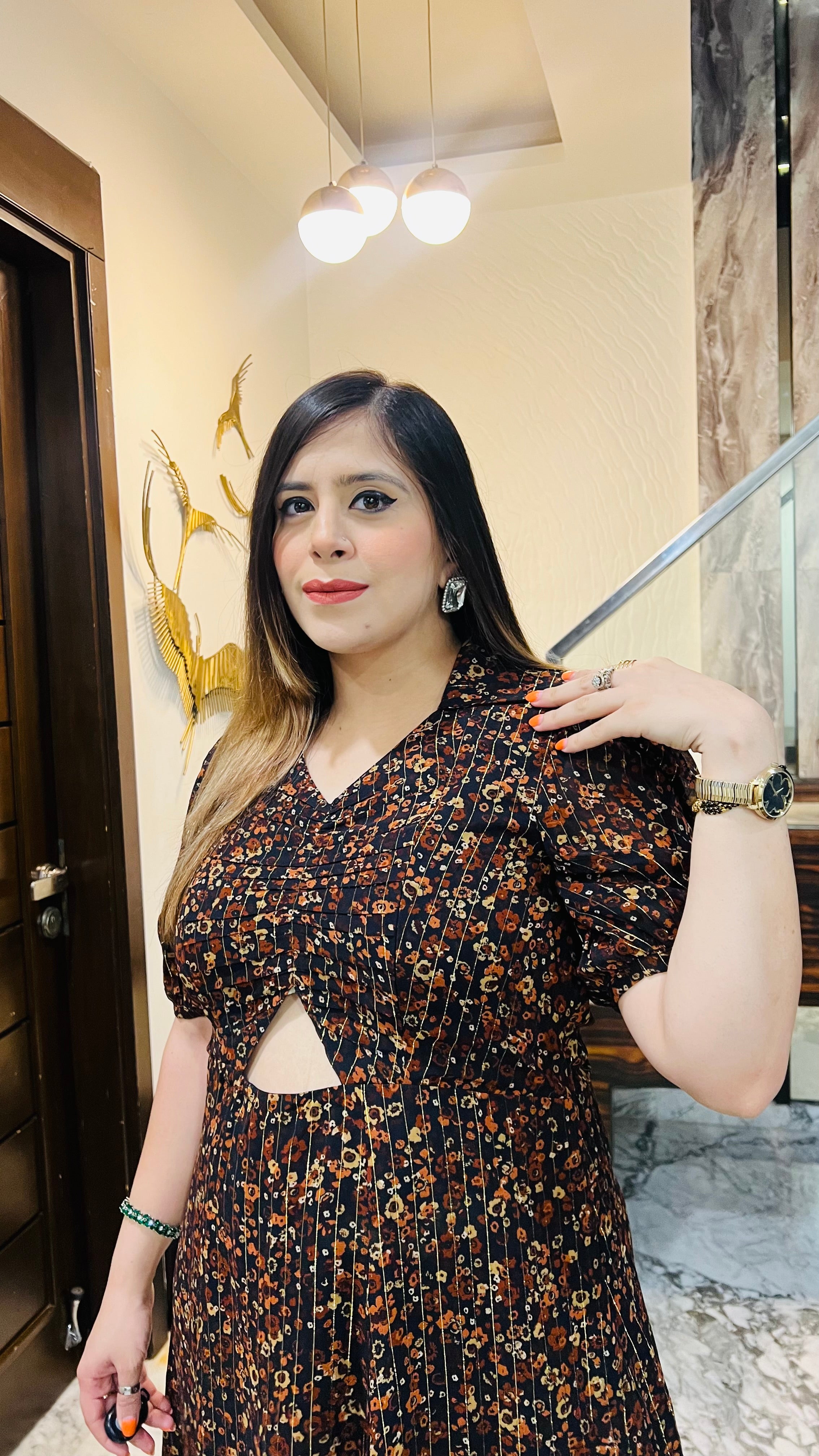 Black Lurex Mama Dress