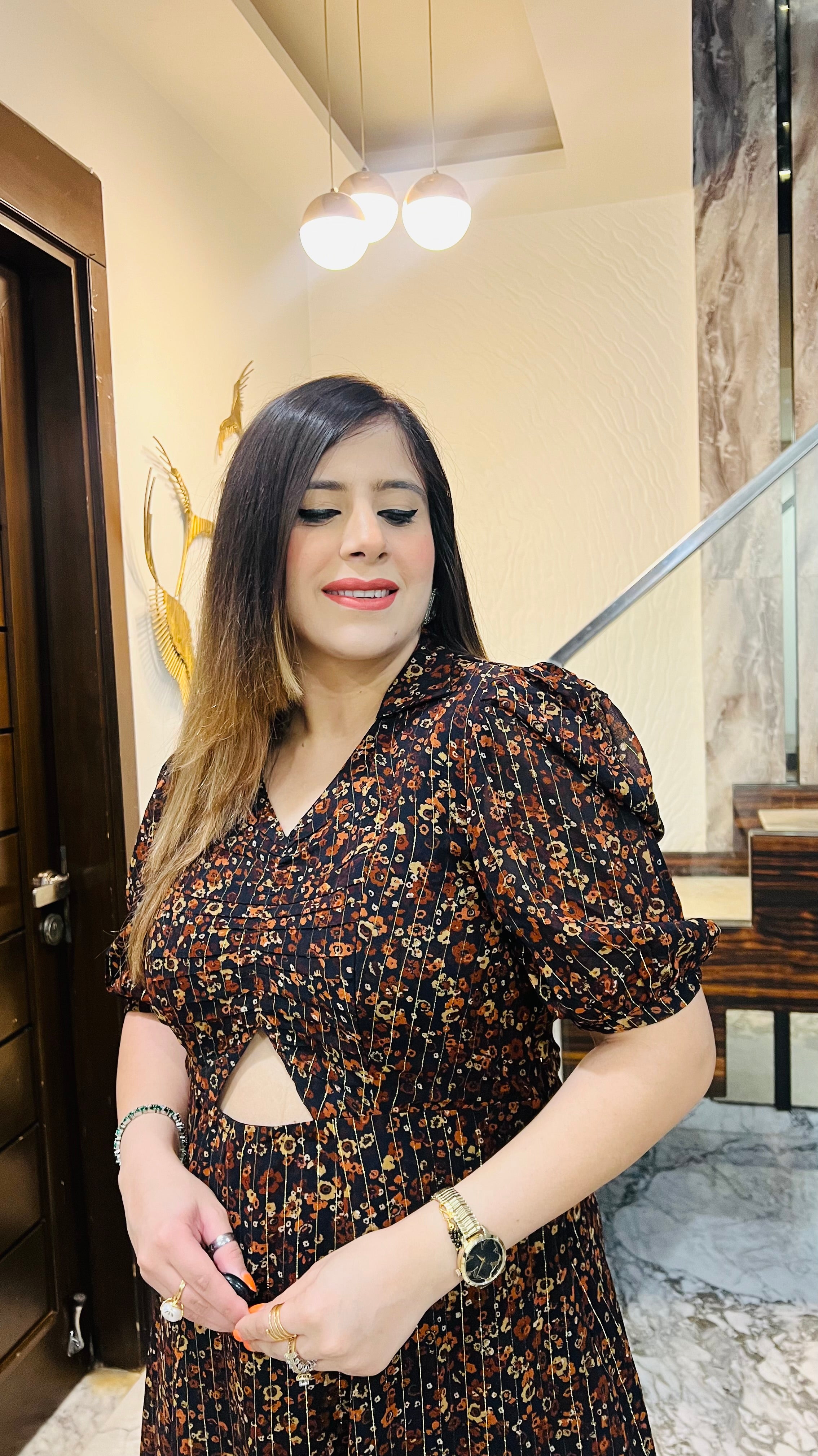 Black Lurex Mama Dress