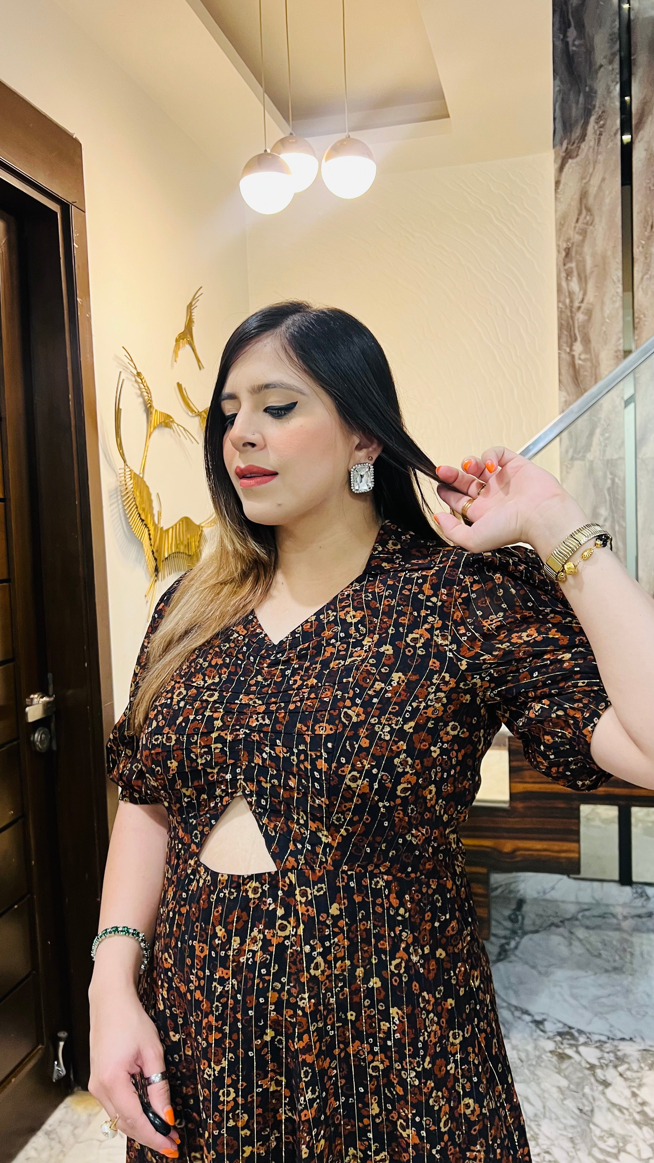 Black Lurex Mama Dress