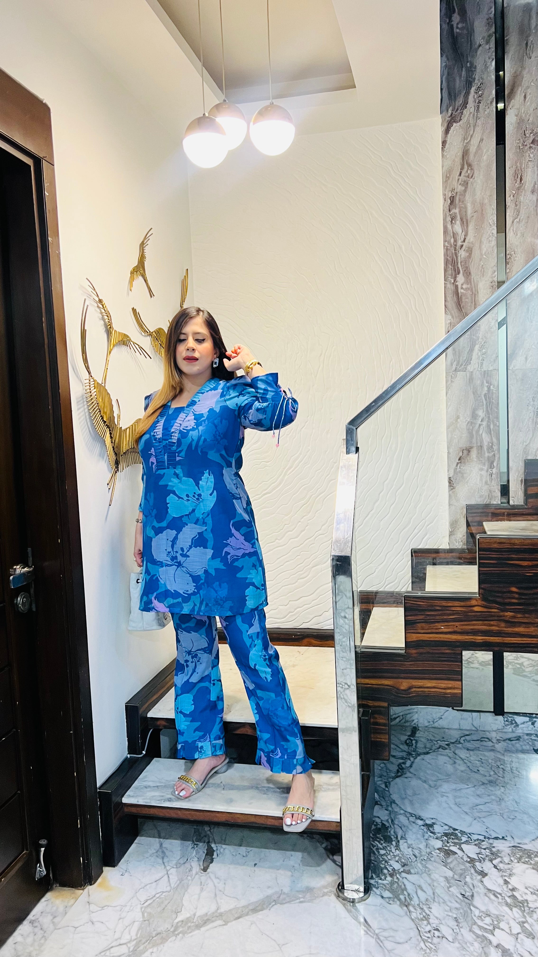 Linen On Blue Co-Ord