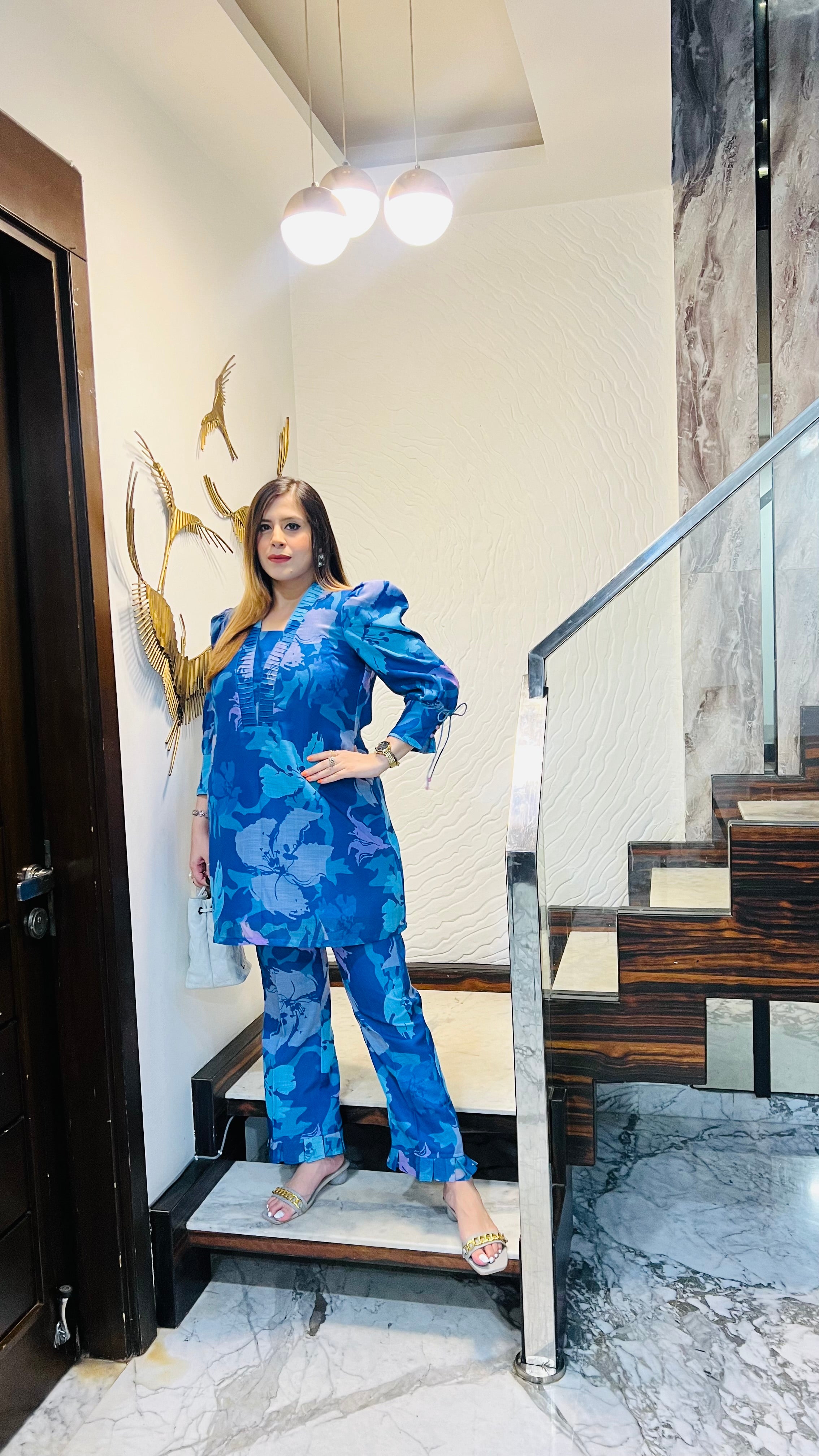 Linen On Blue Co-Ord