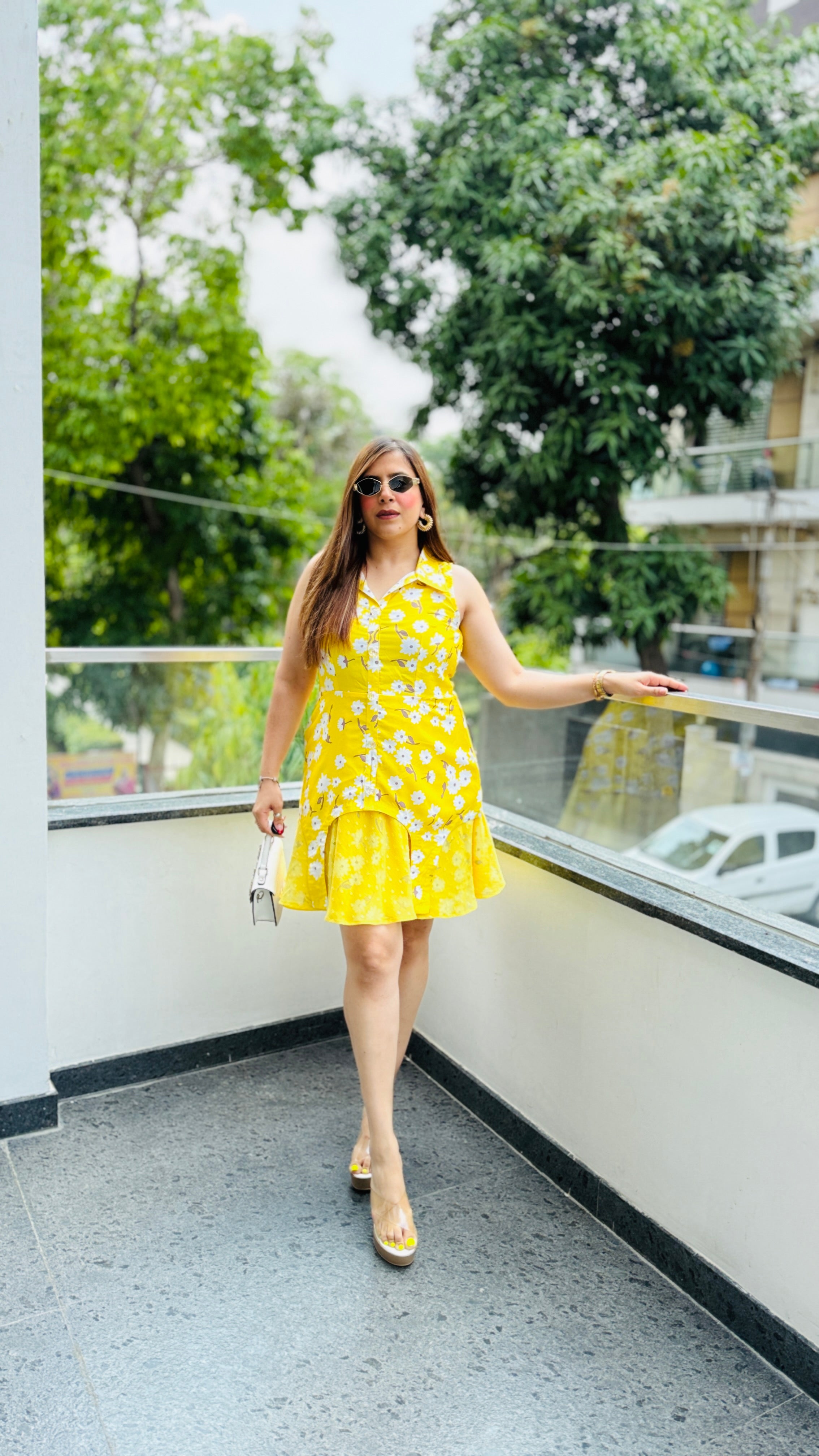 Flower Hour Yellow Dress
