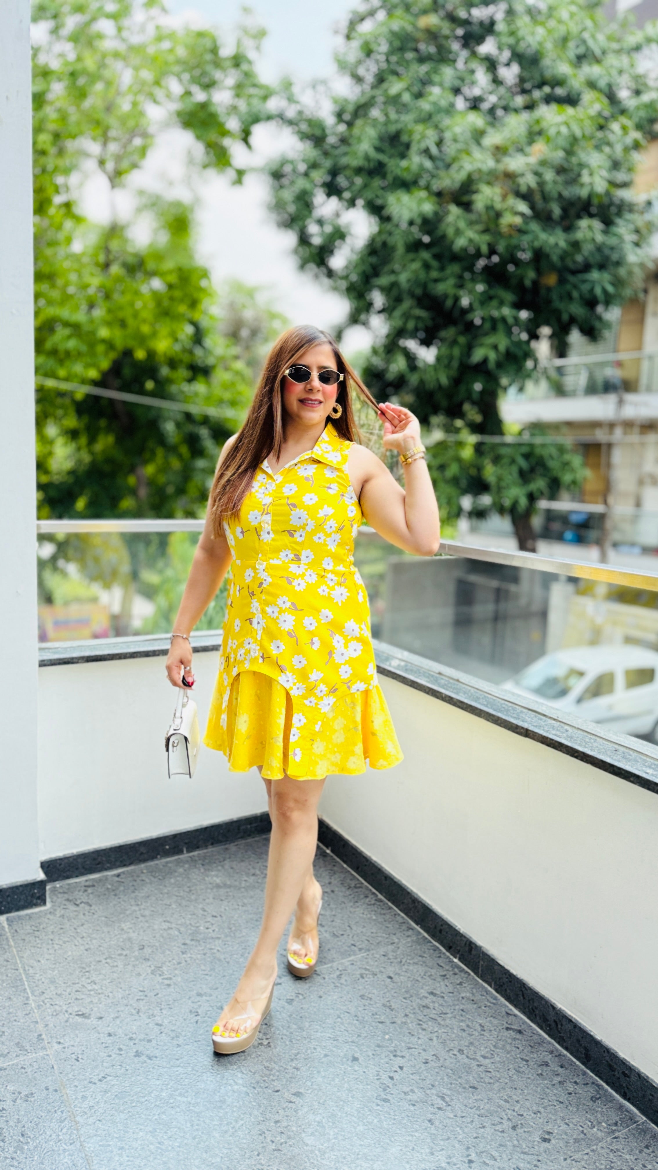 Flower Hour Yellow Dress
