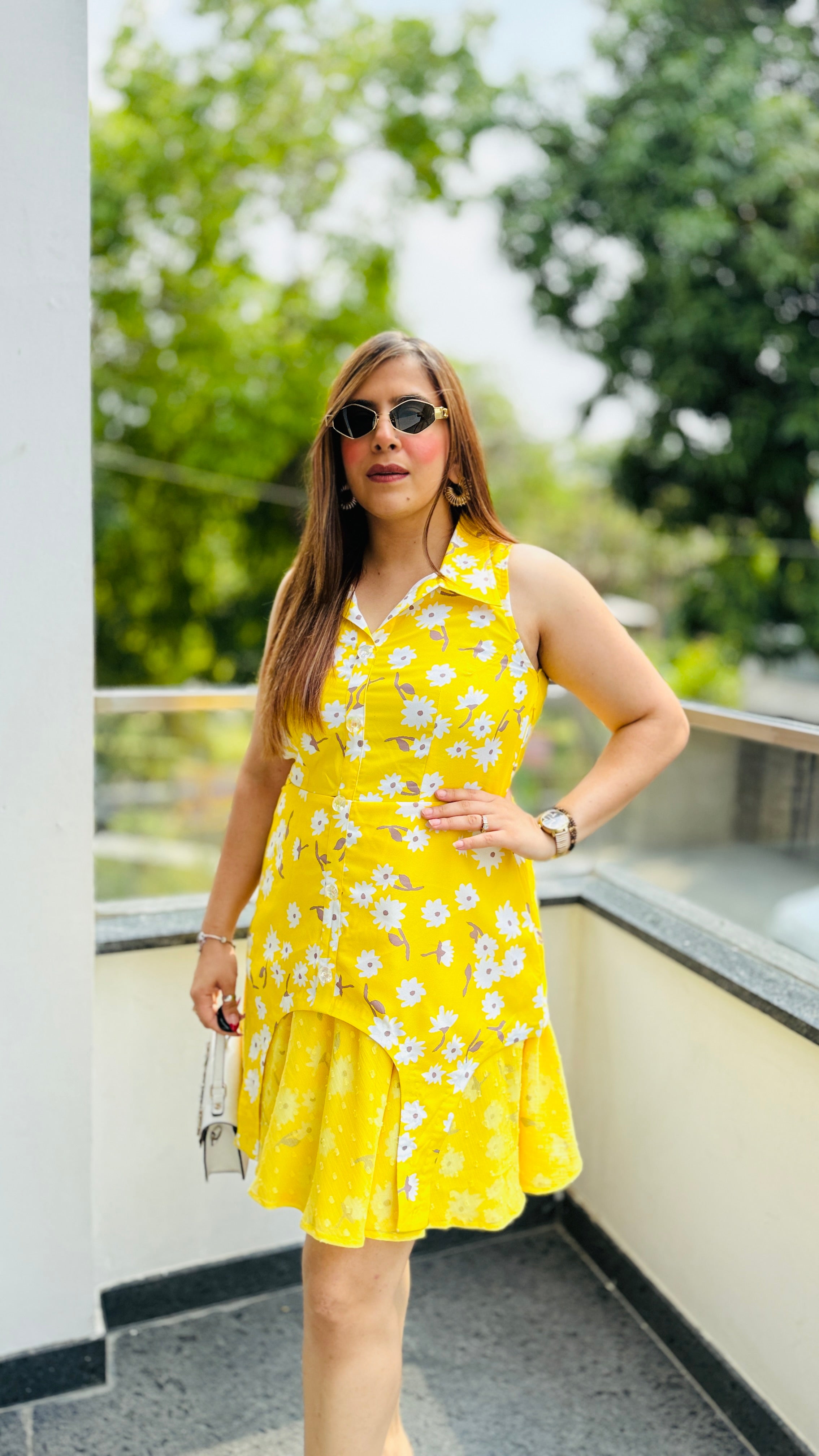 Flower Hour Yellow Dress