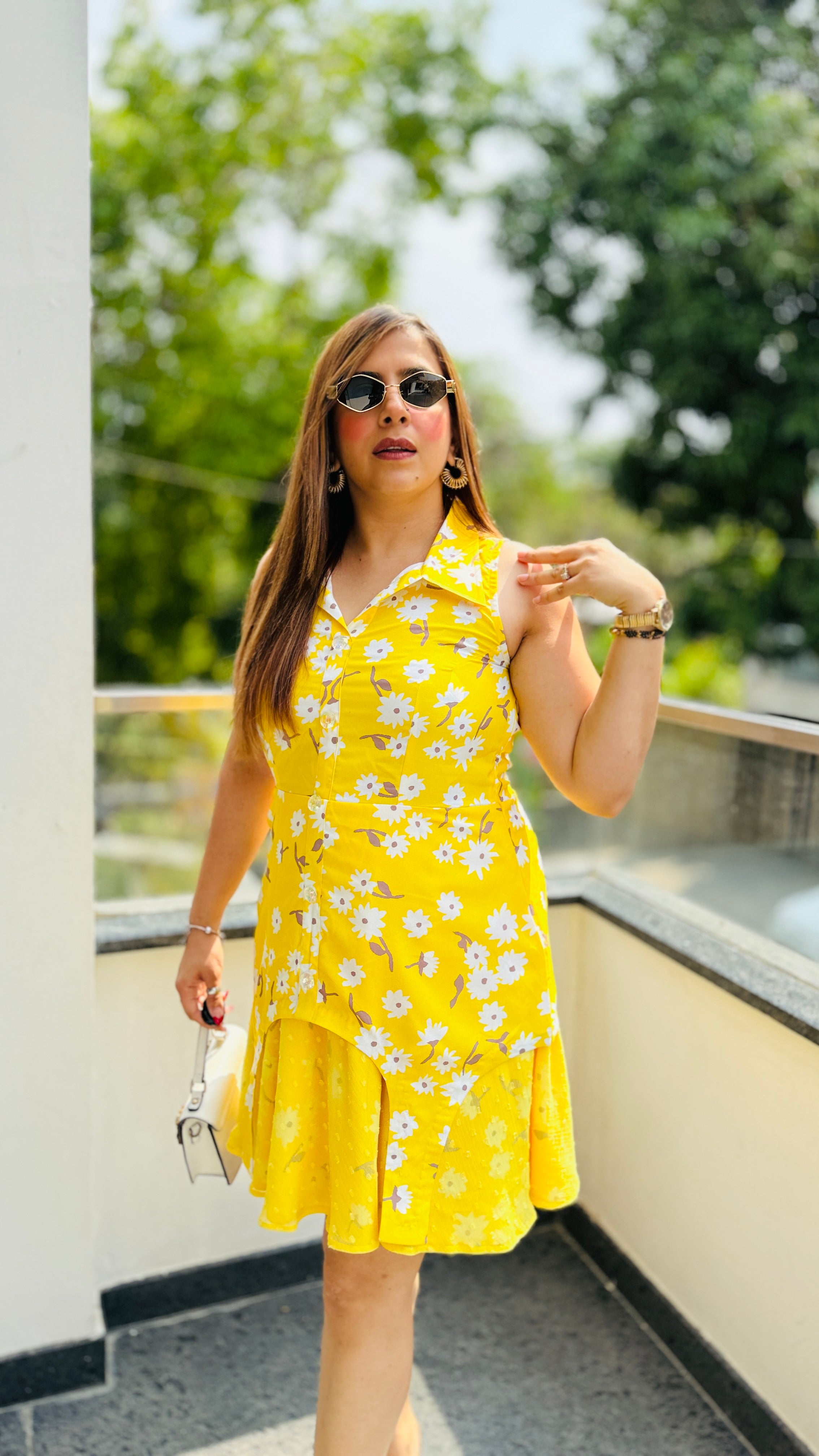 Flower Hour Yellow Dress