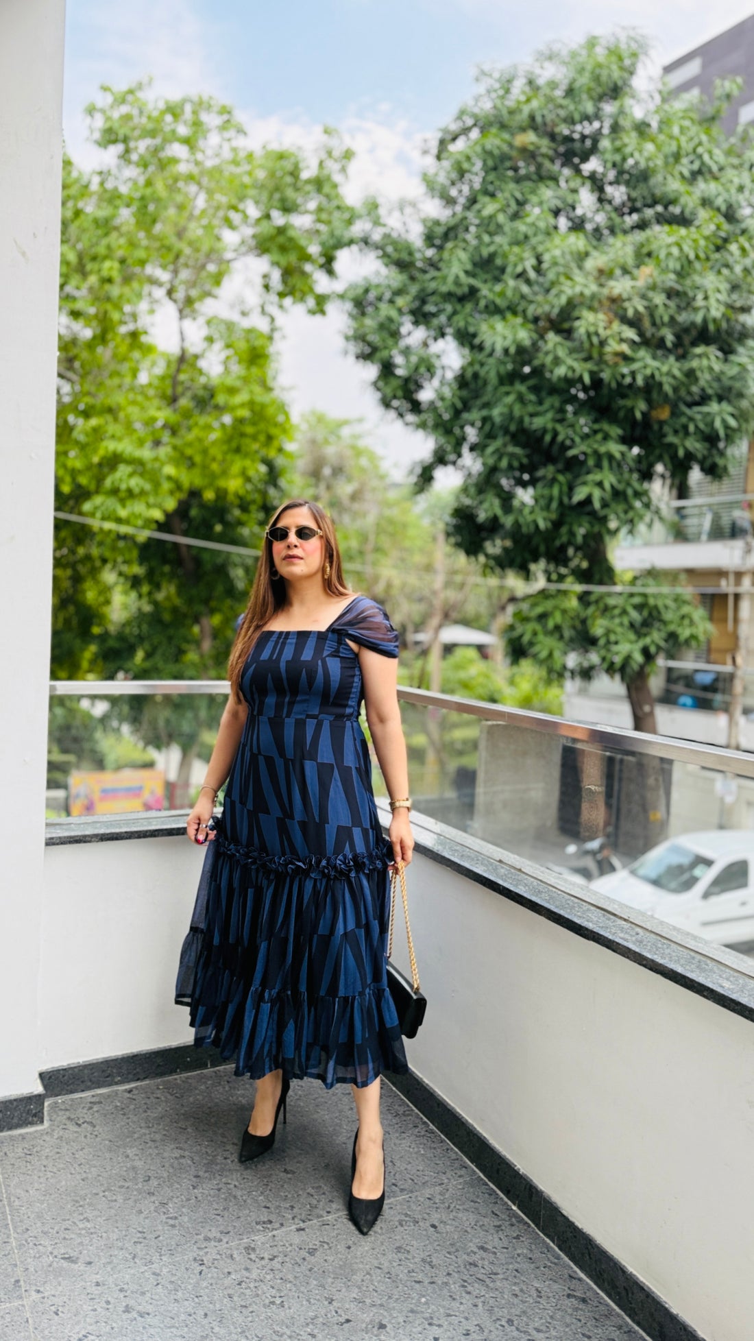 Geometri-City Midi Dress