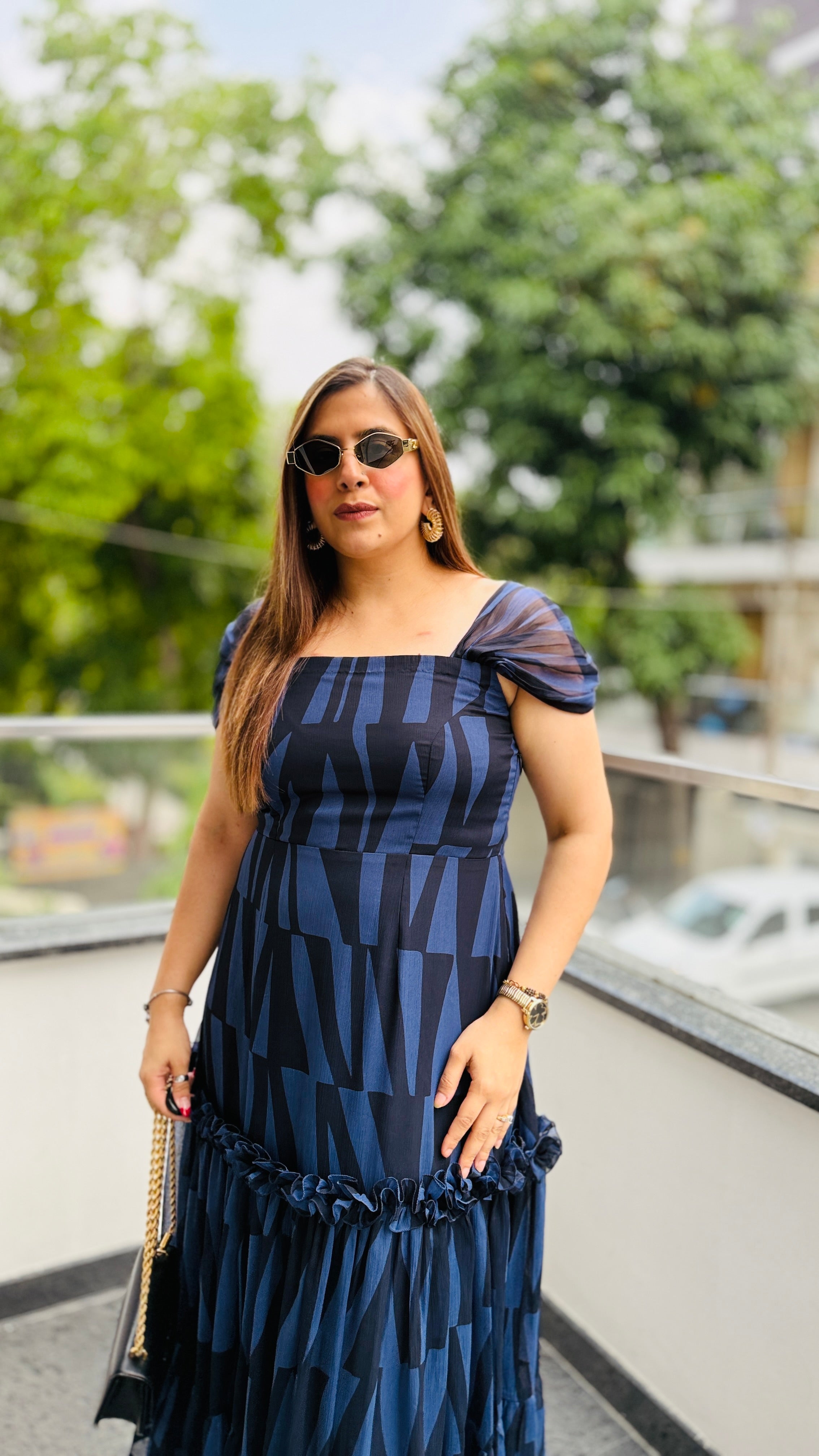 Geometri-City Midi Dress