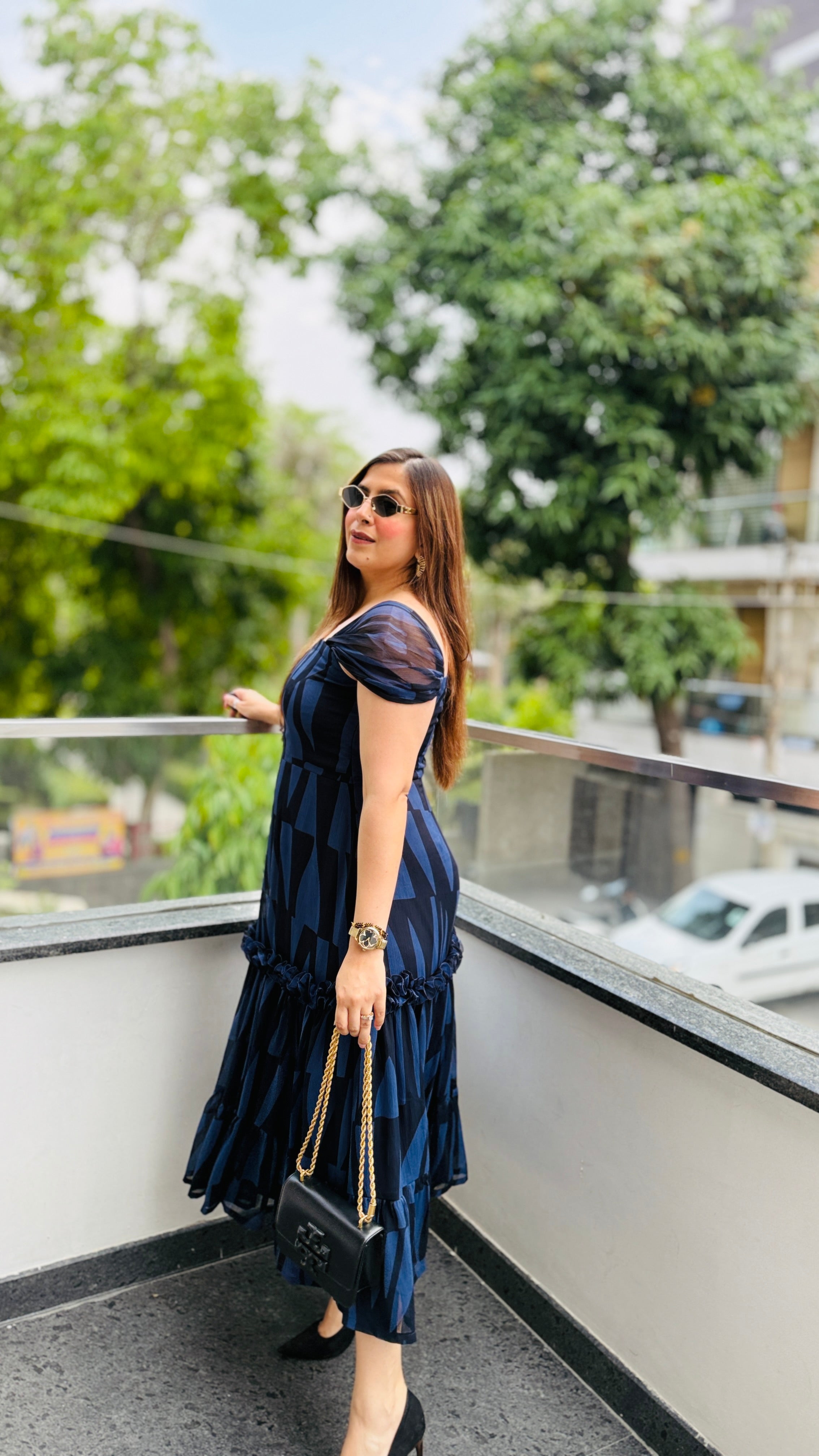 Geometri-City Midi Dress