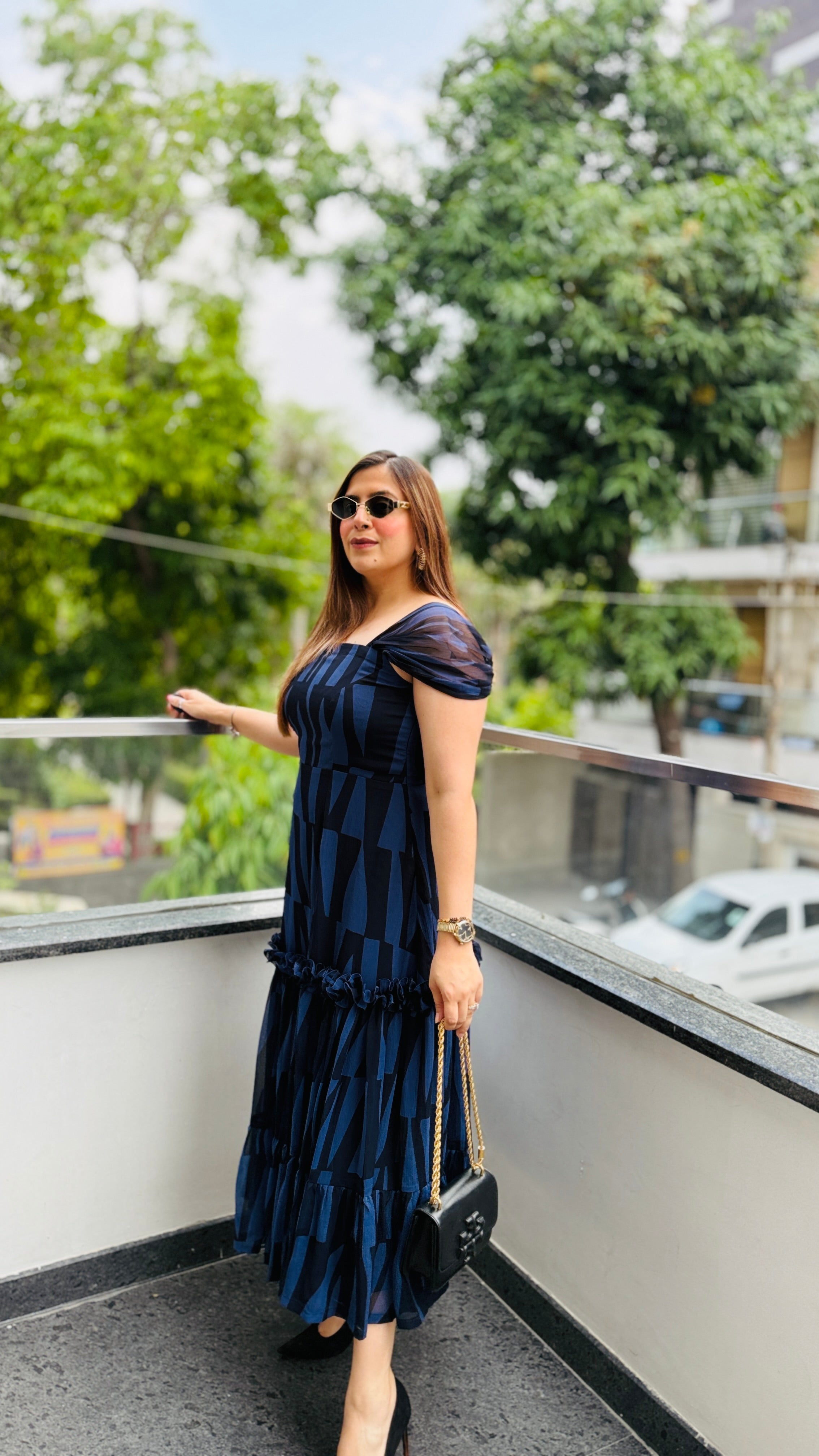 Geometri-City Midi Dress