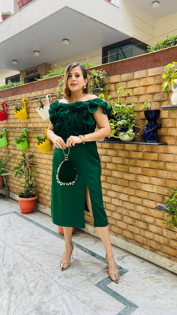 Green Wrinkle Midi