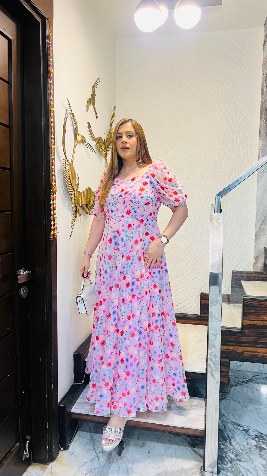 Baby Pink Flower Maxi