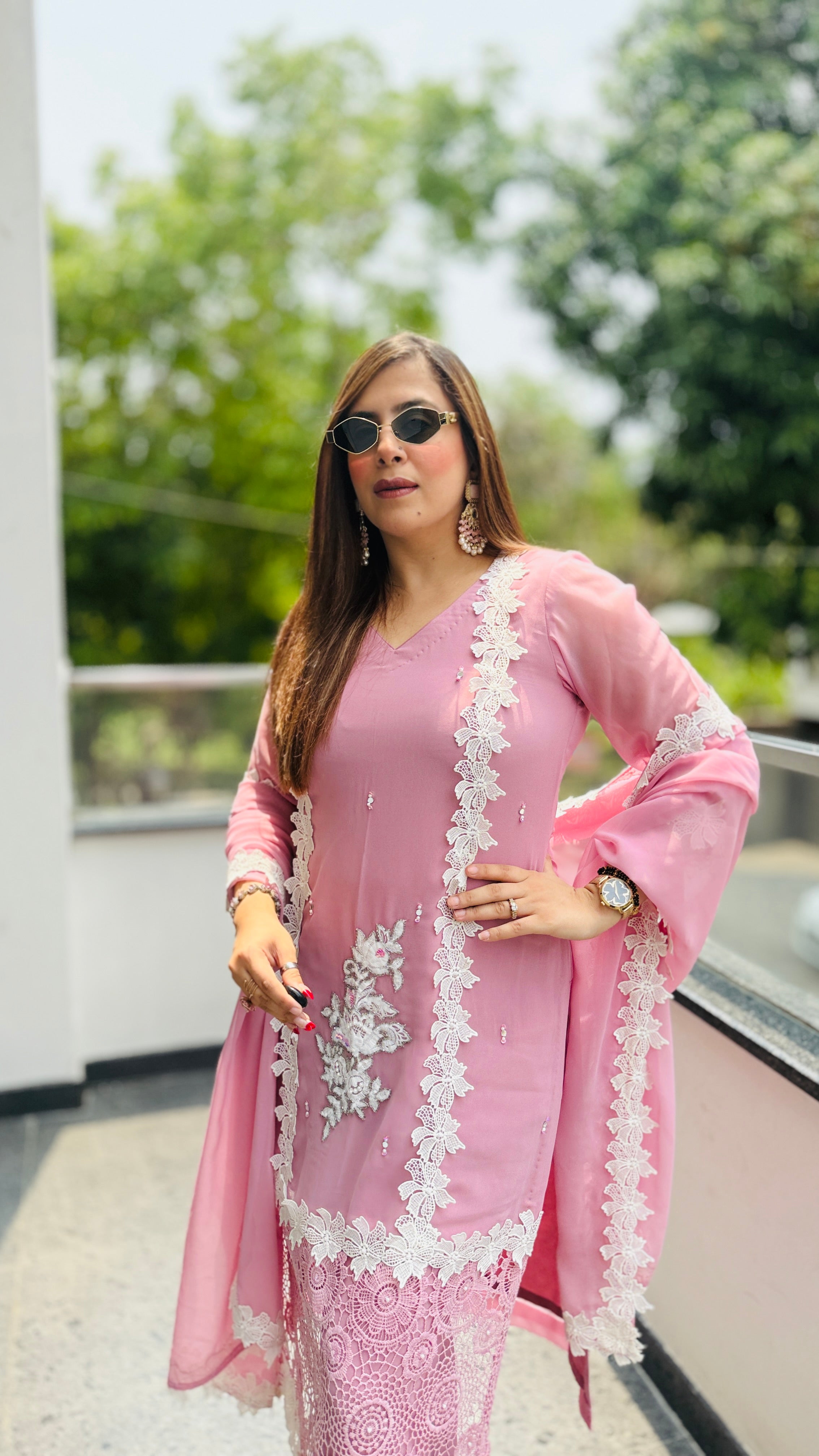 Mahira Lace Work Suit