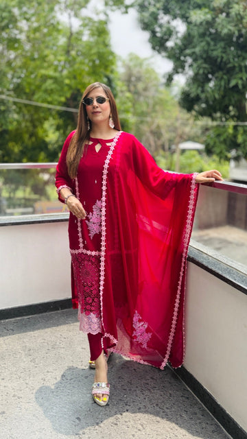 Hania Lace Work Suit