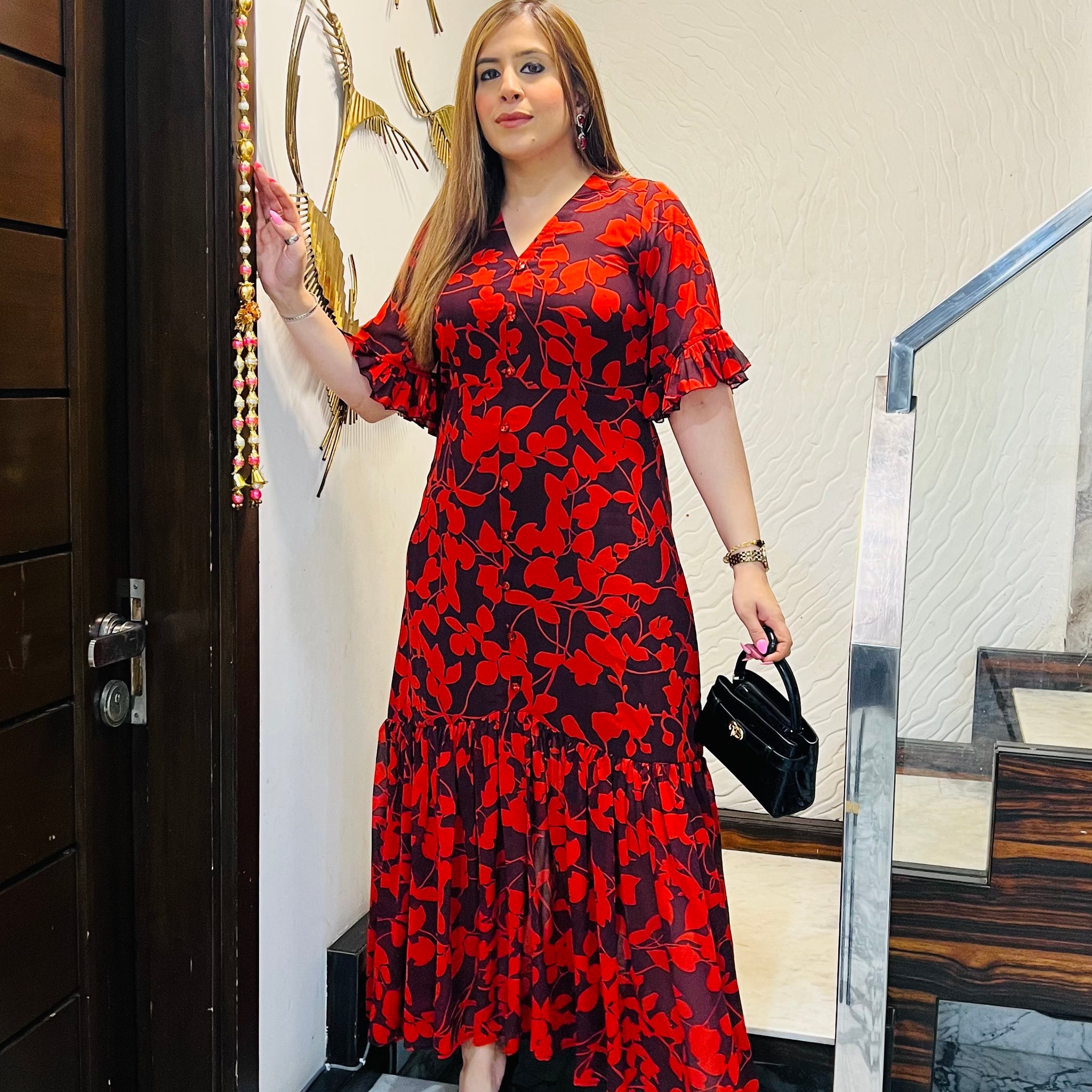 Deep Wine Maxi Dress