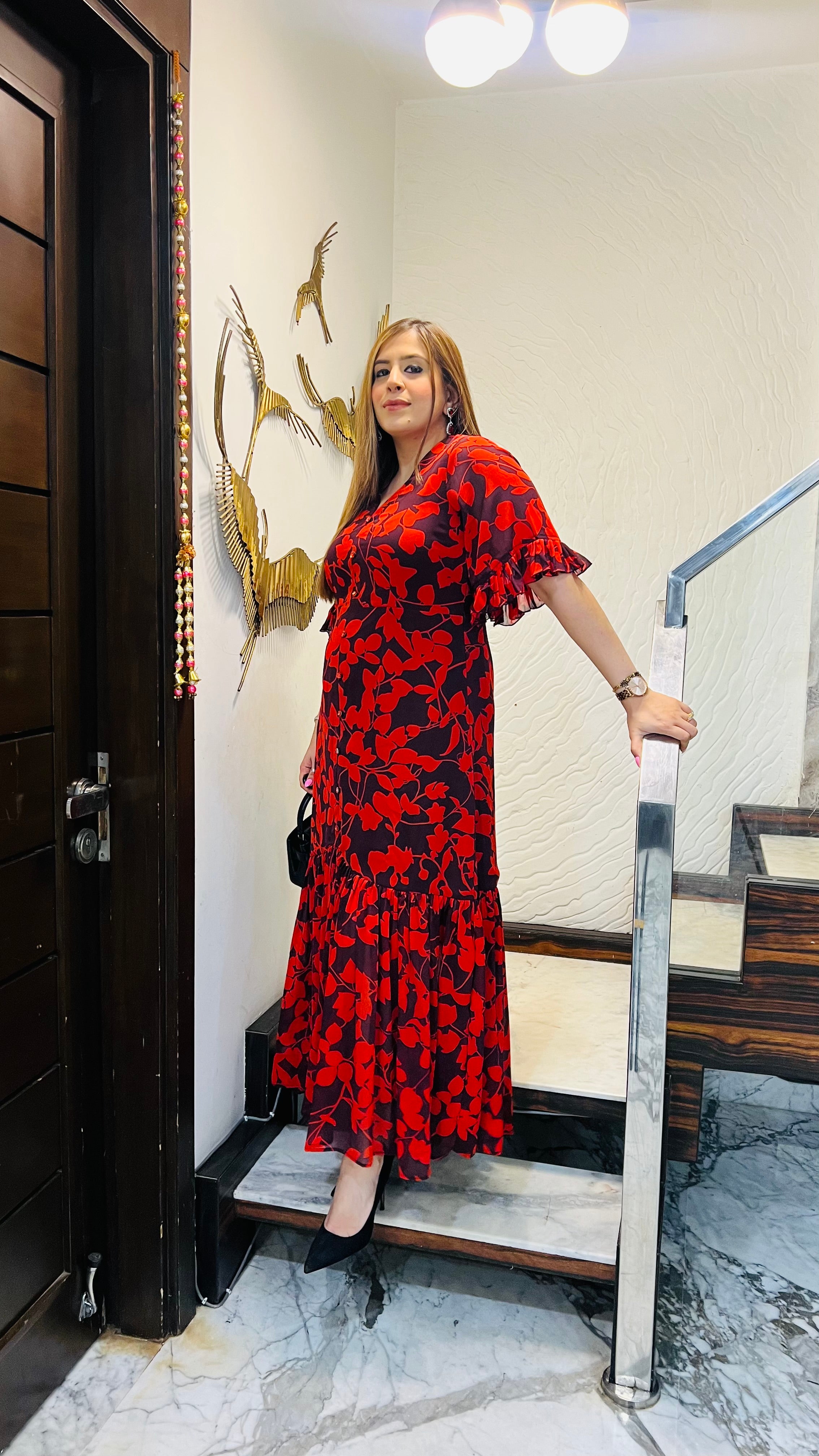 Deep Wine Maxi Dress