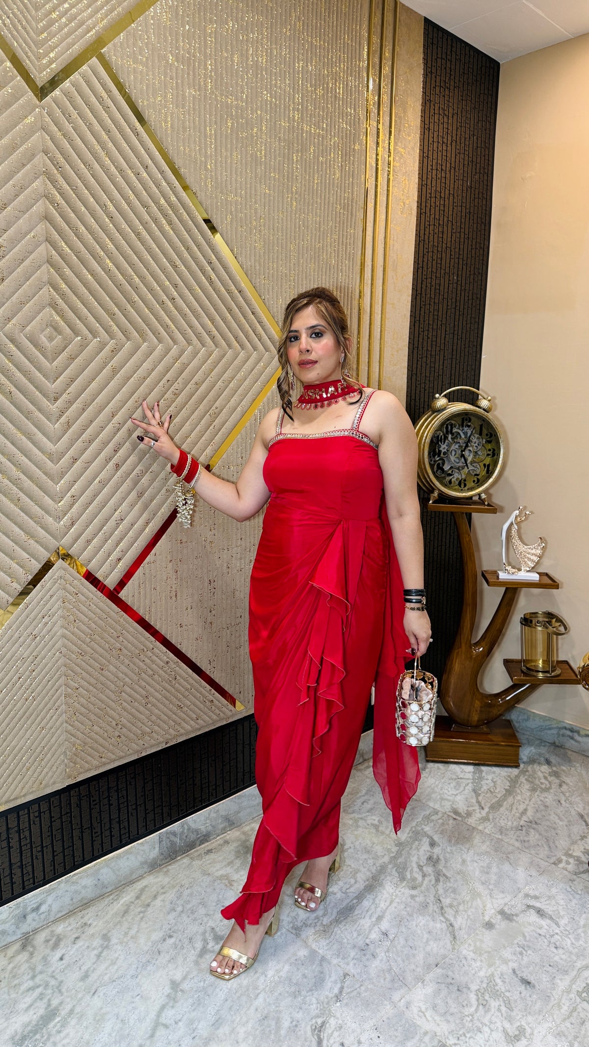 Red Ethnic Drape