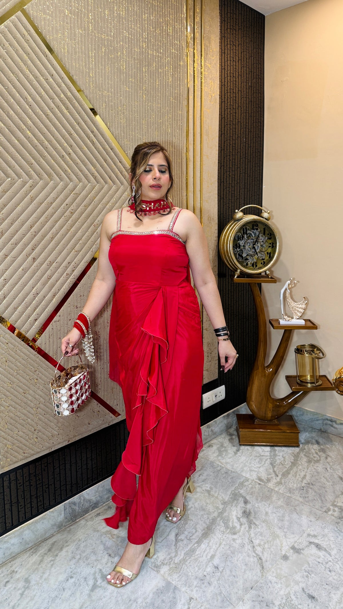Red Ethnic Drape
