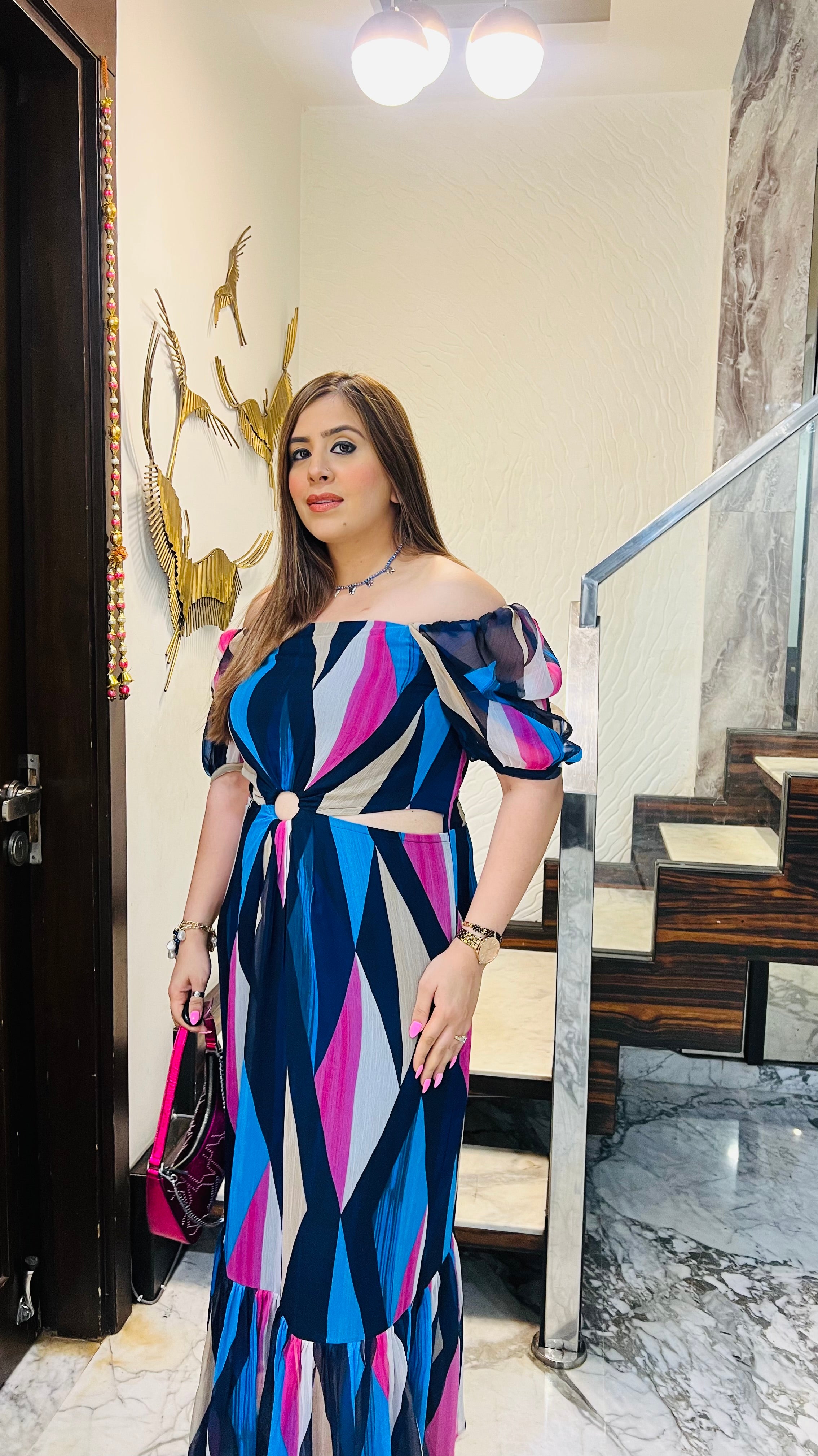 Geome-Try Me Maxi Dress