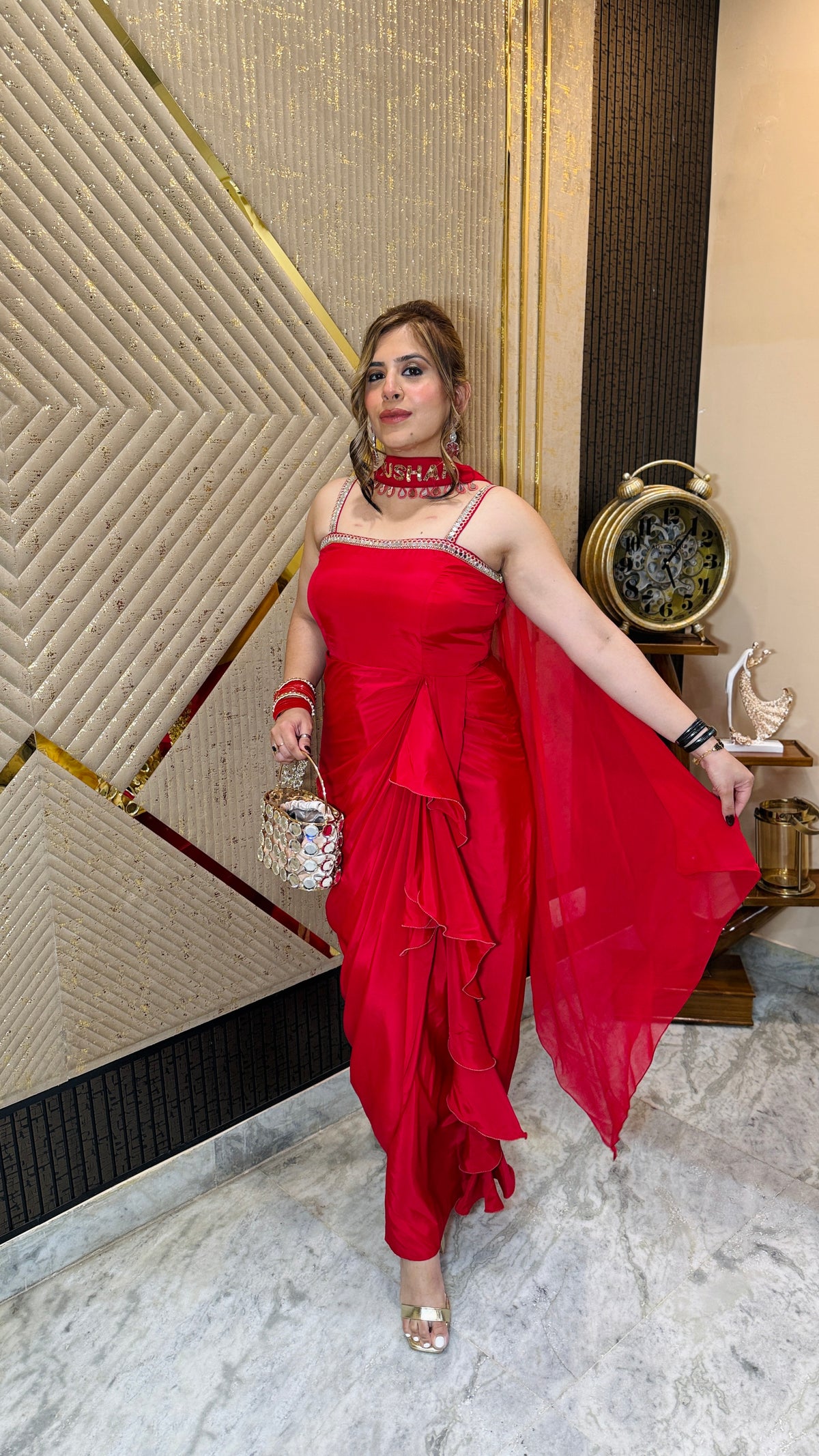 Red Ethnic Drape