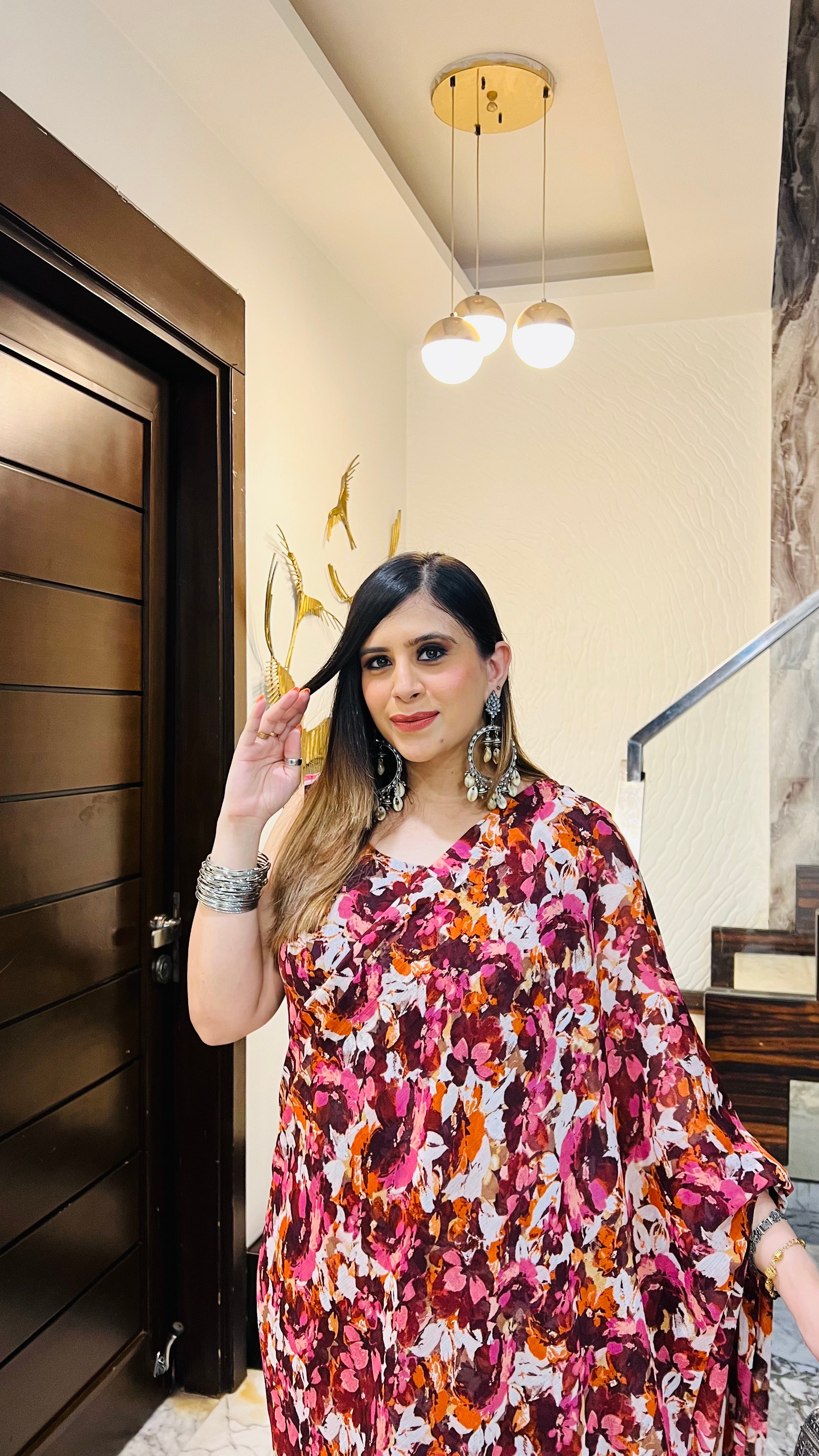 Teej Bougainville Maxi Saree