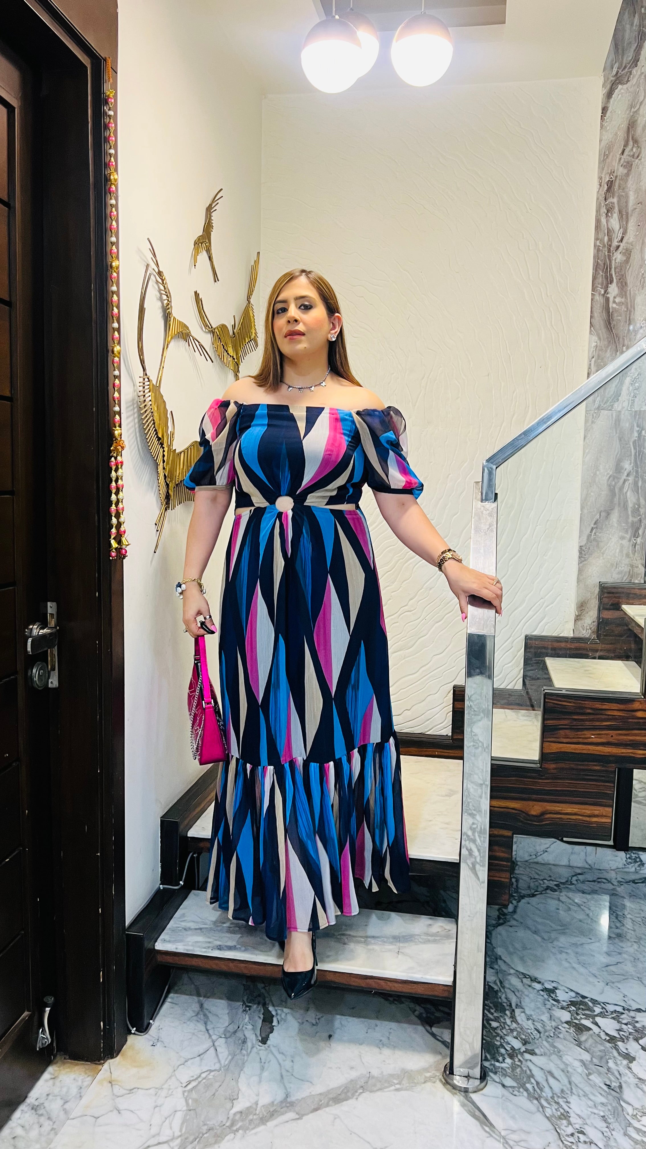 Geome-Try Me Maxi Dress