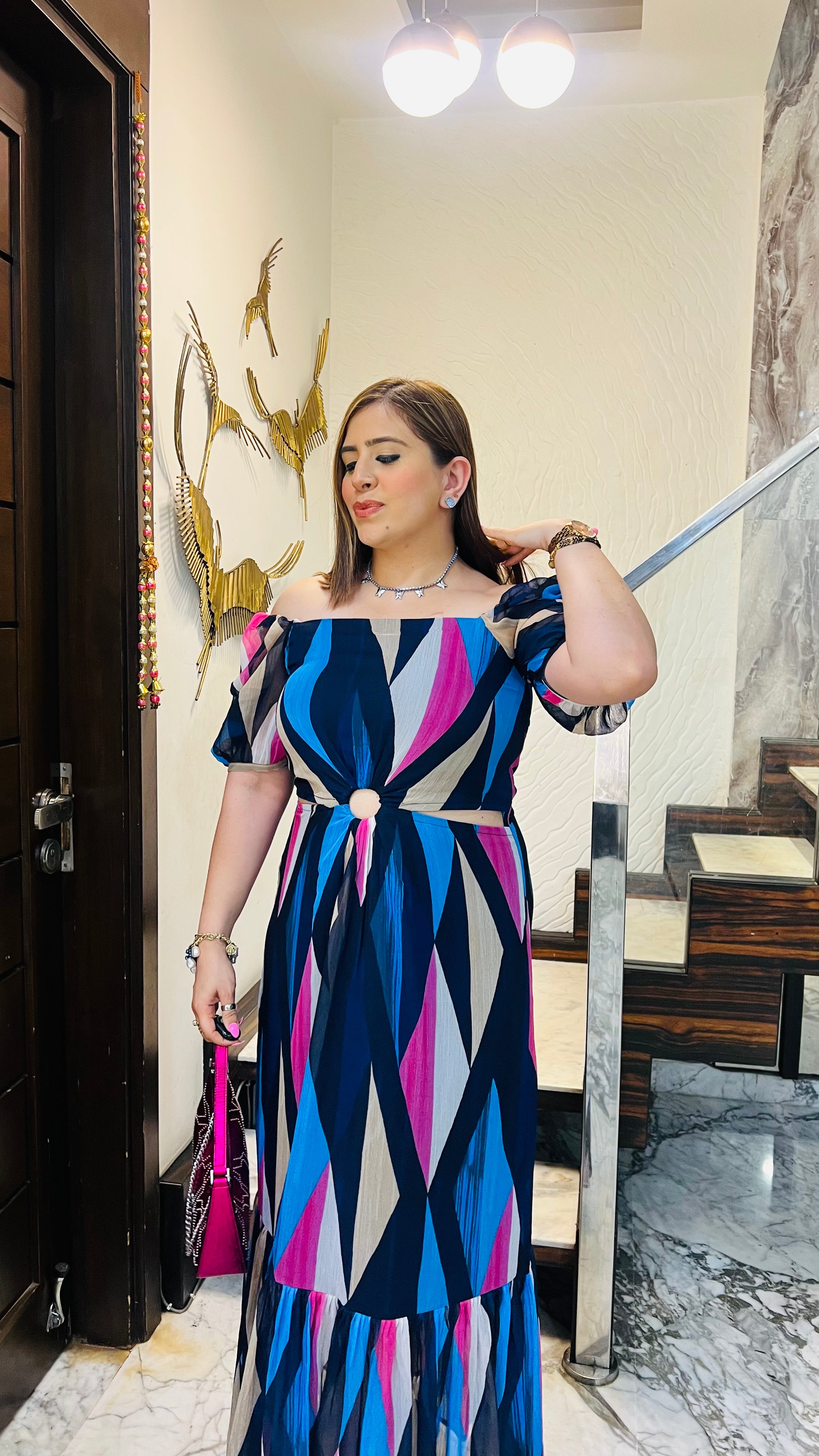 Geome-Try Me Maxi Dress