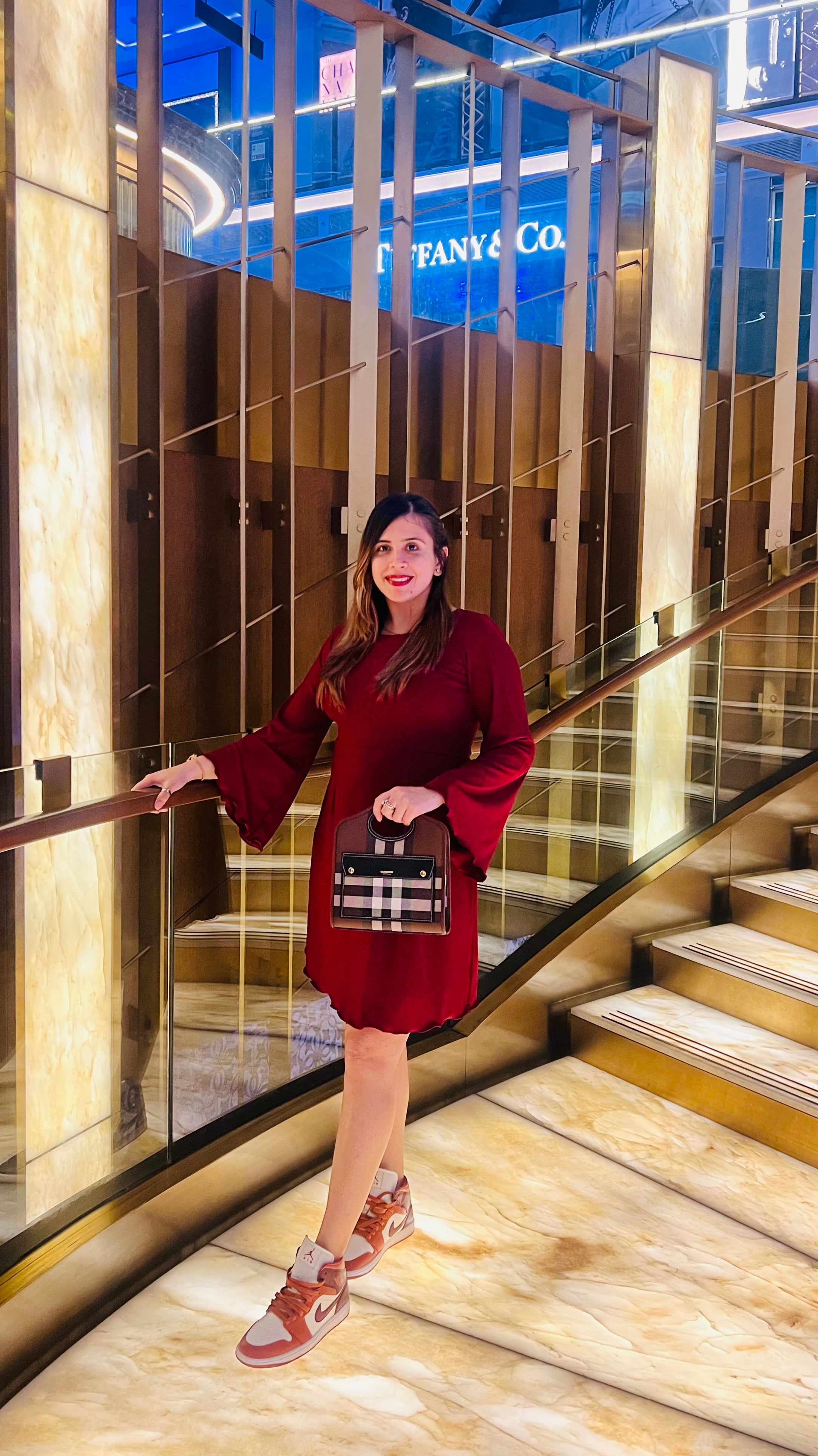 Cranberry Maroon Date Dress
