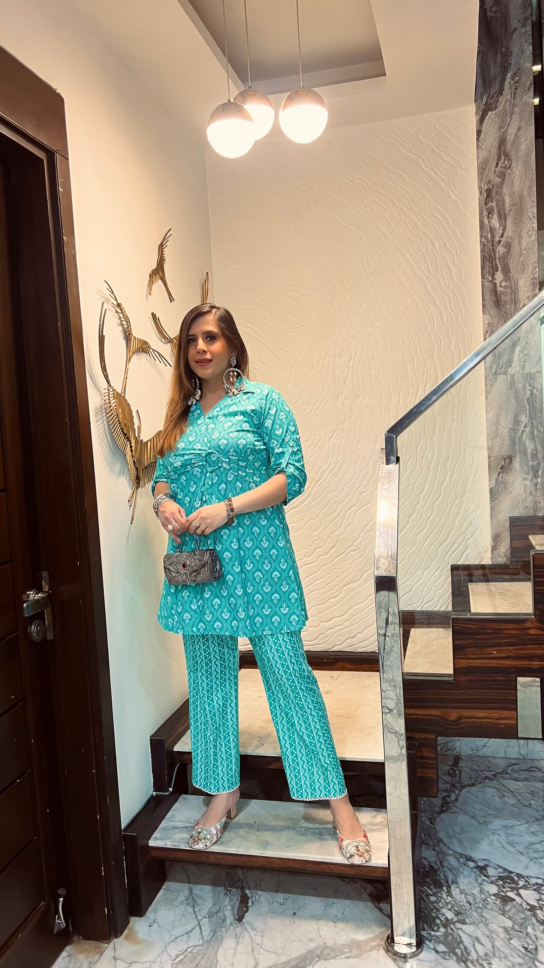 Mint Jaipuri Co-Ord