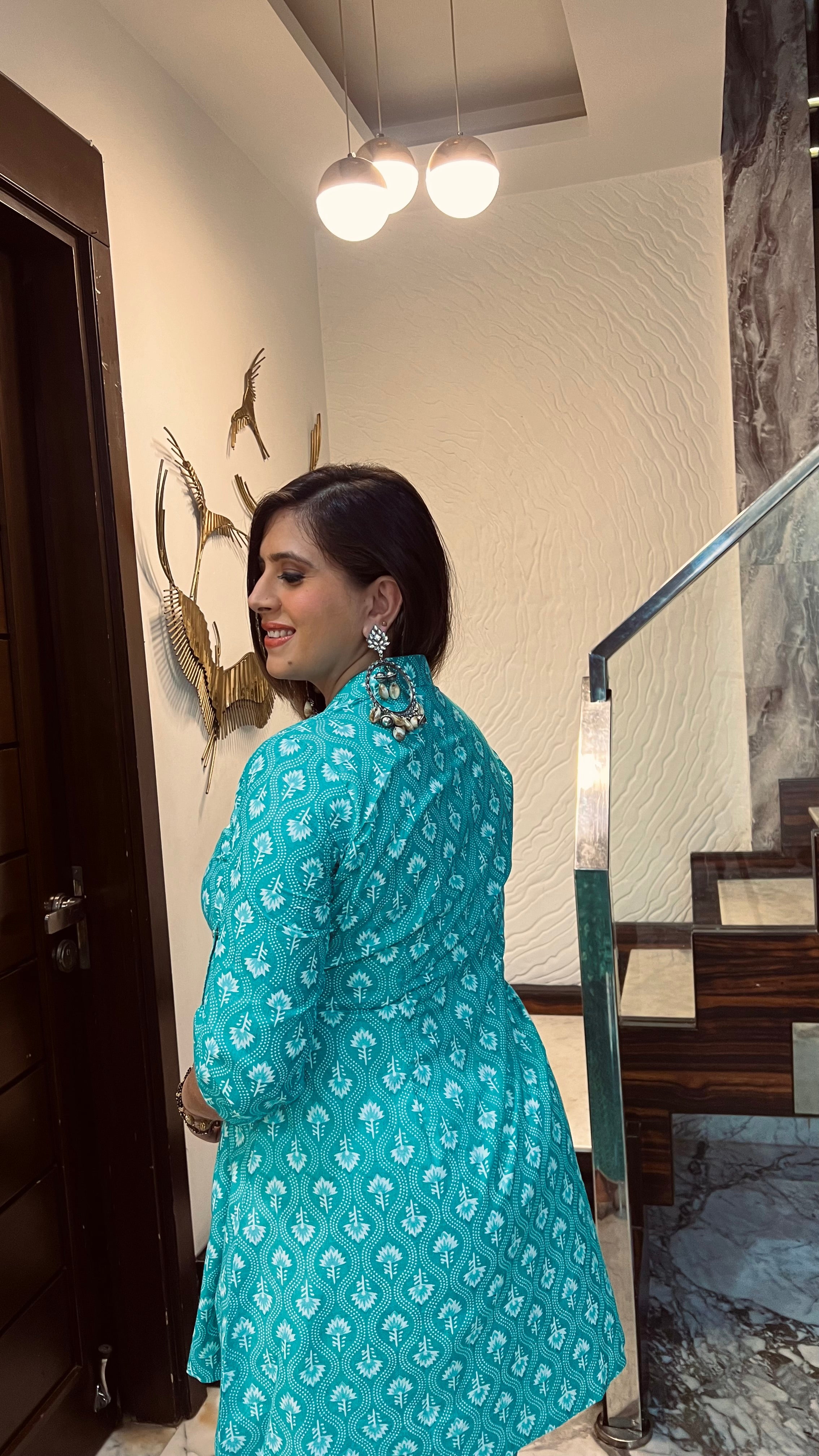 Mint Jaipuri Co-Ord