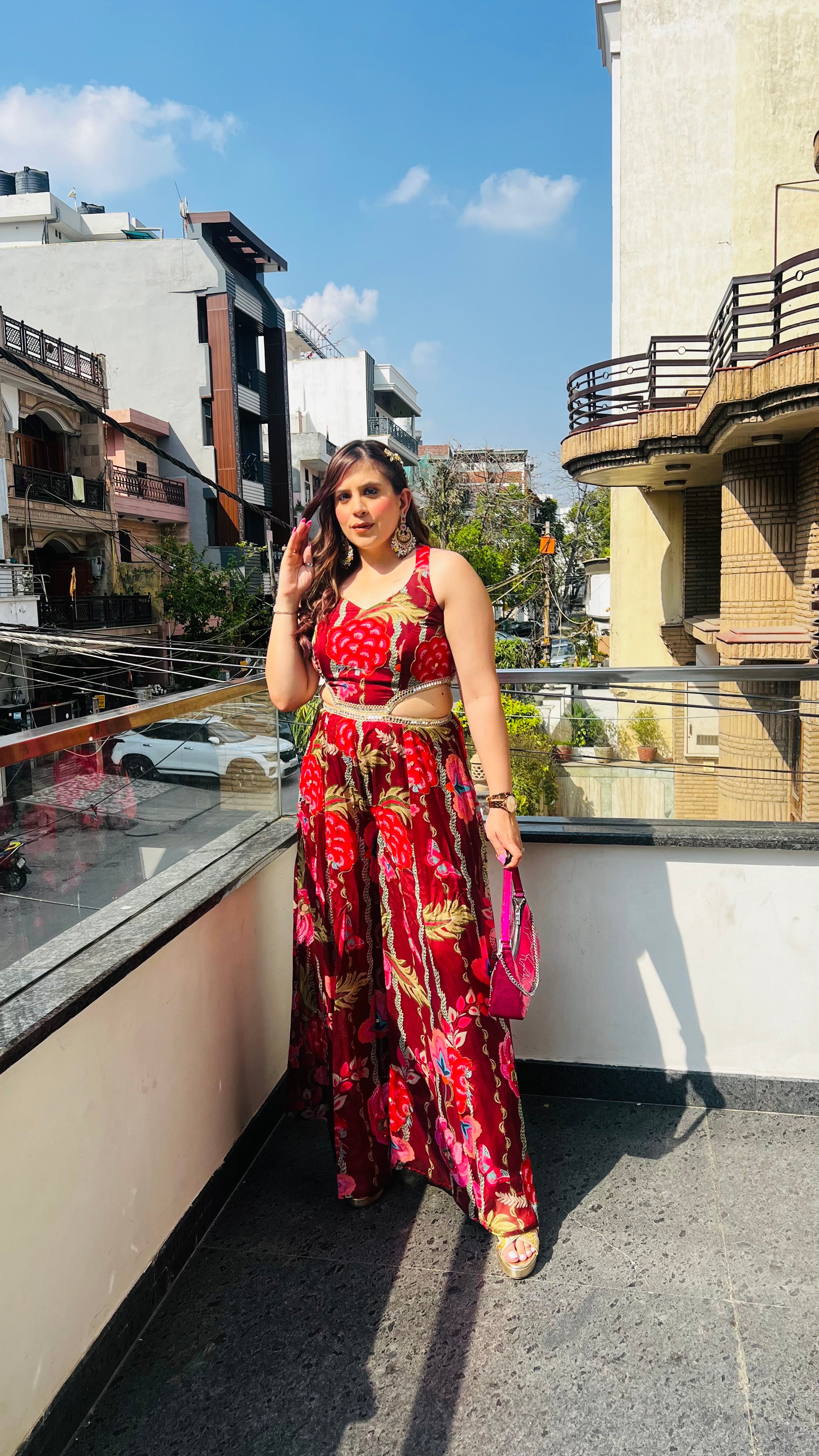 Maroon Mirror Jumpsuit