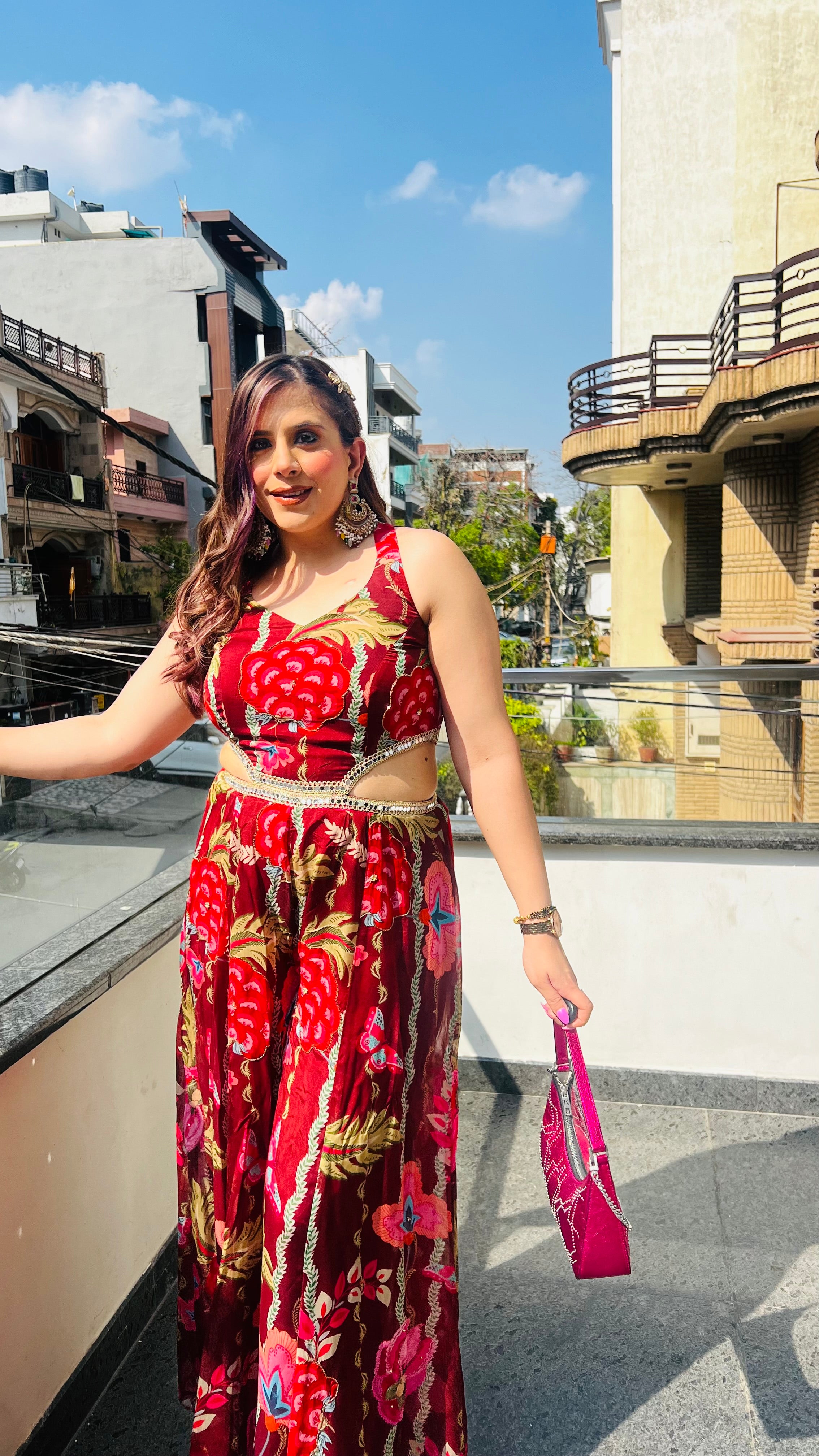 Maroon Mirror Jumpsuit