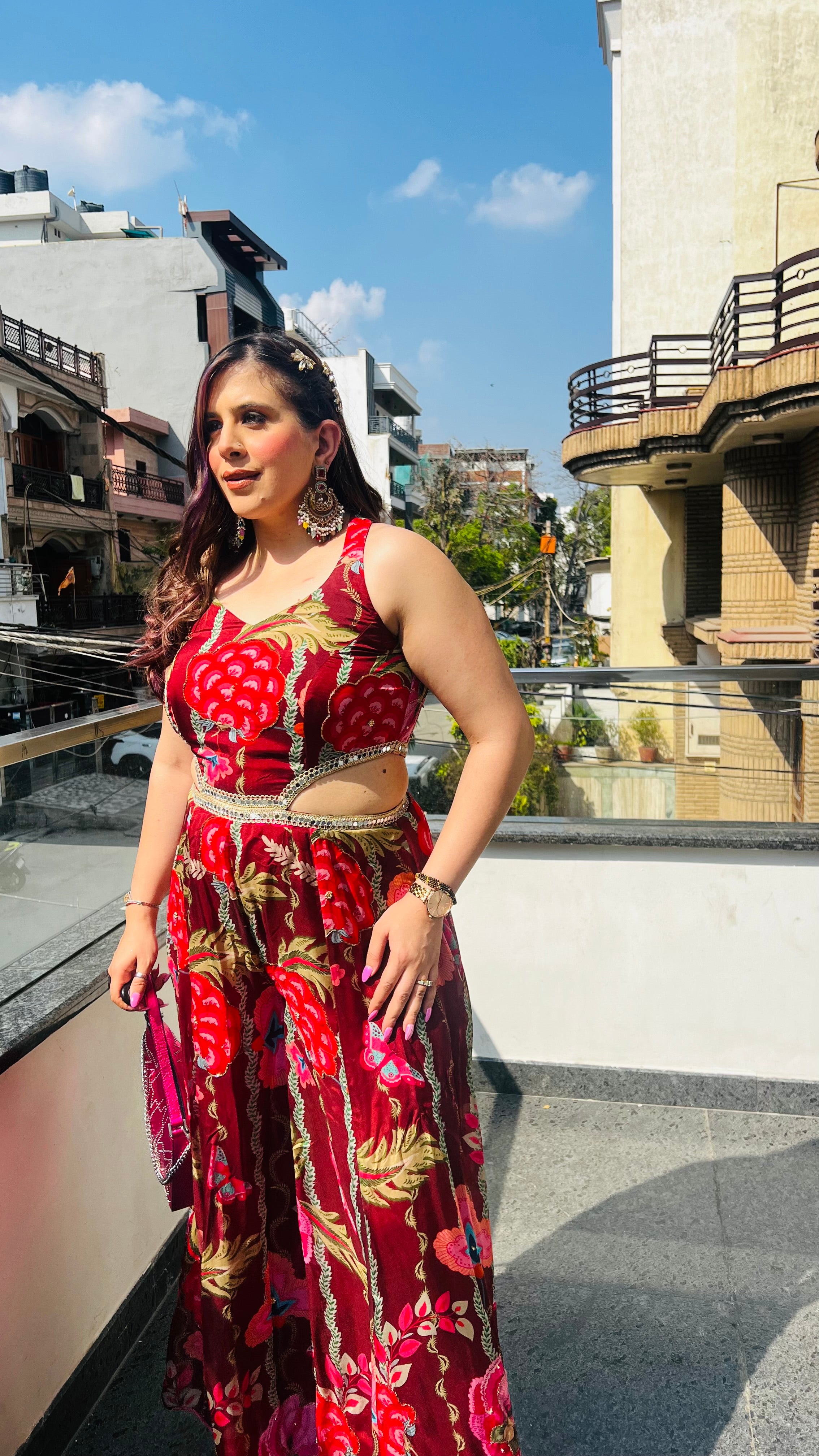 Maroon Mirror Jumpsuit