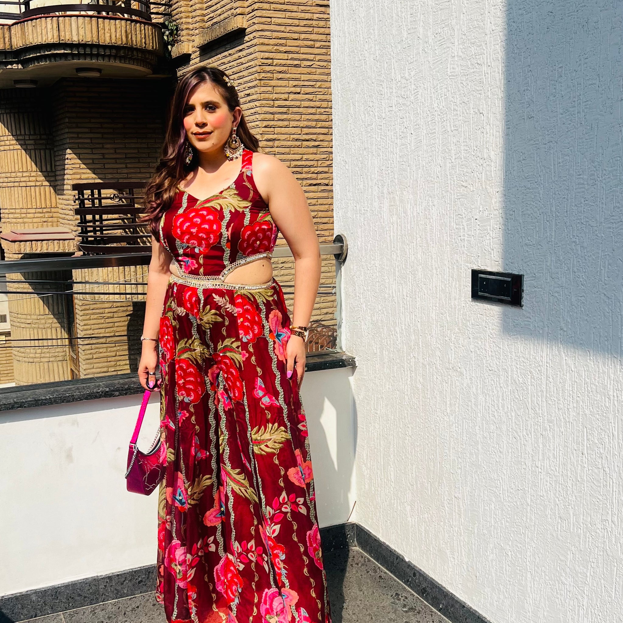 Maroon Mirror Jumpsuit