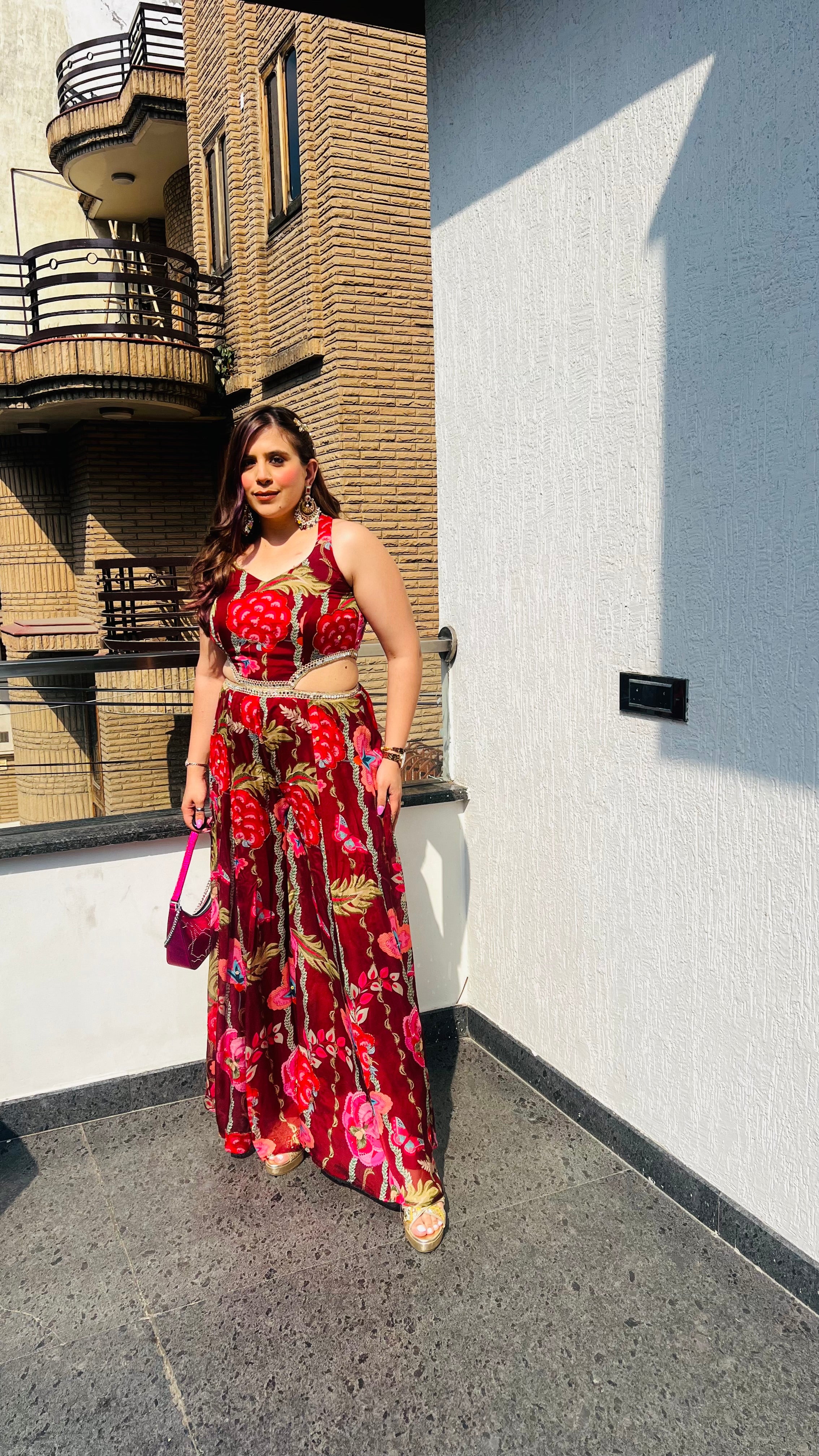 Maroon Mirror Jumpsuit