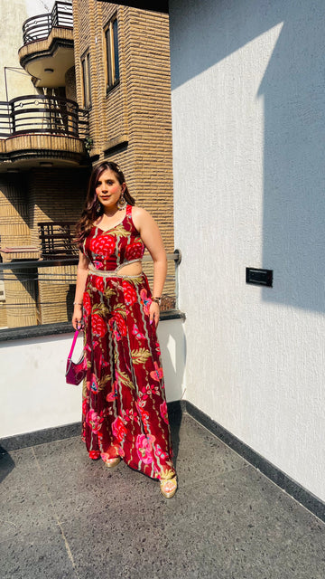 Maroon Mirror Jumpsuit