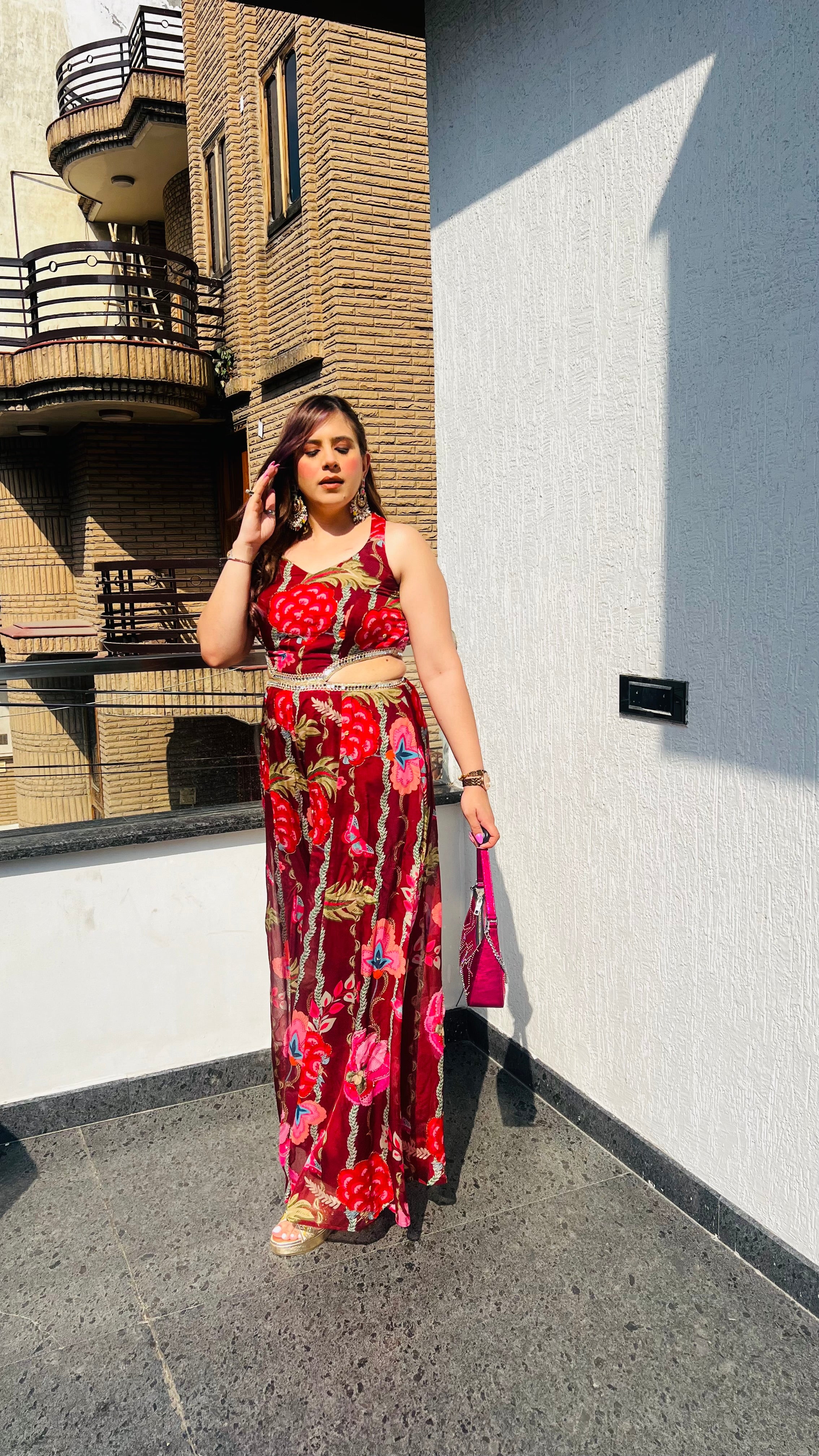 Maroon Mirror Jumpsuit