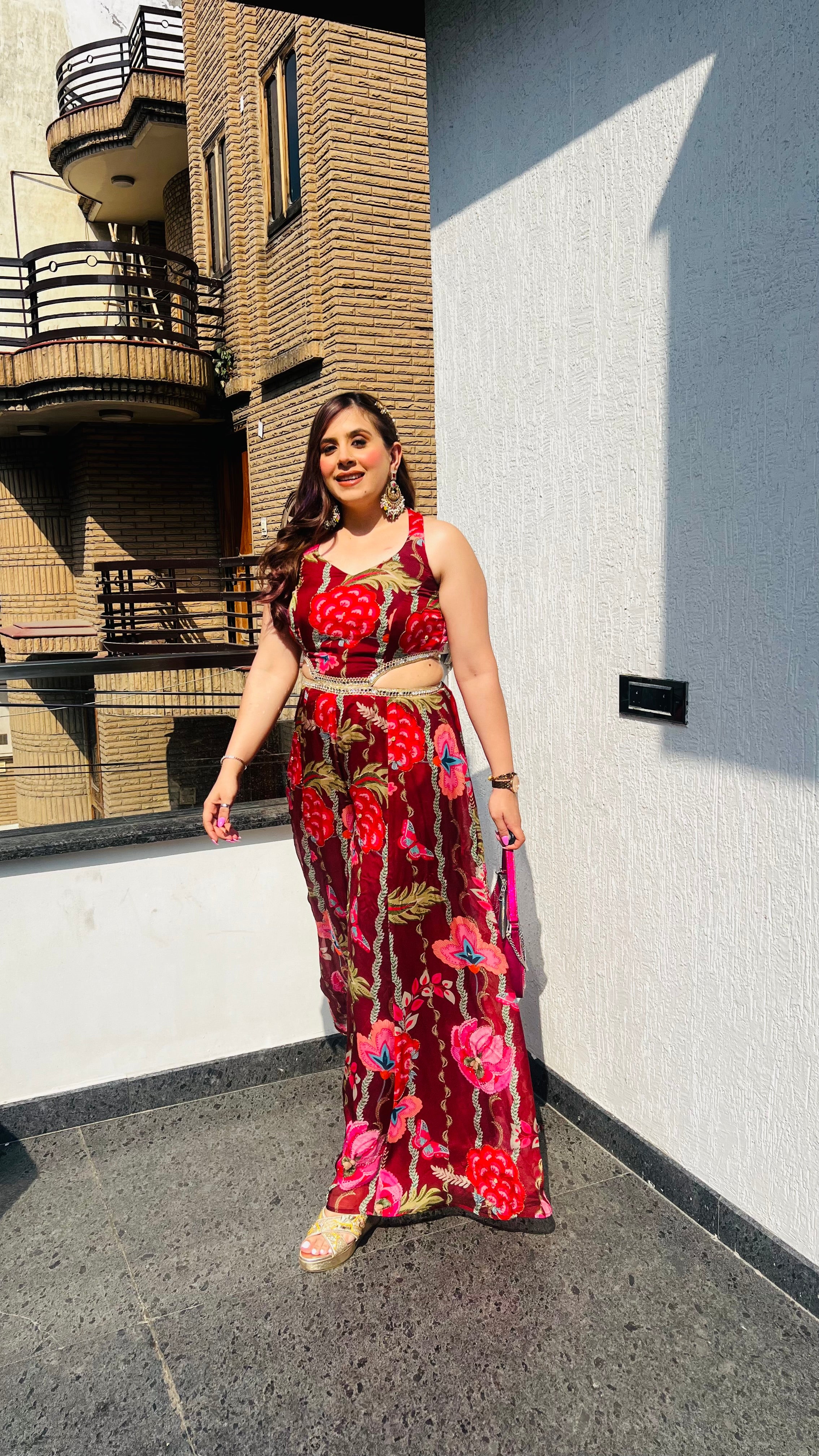 Maroon Mirror Jumpsuit