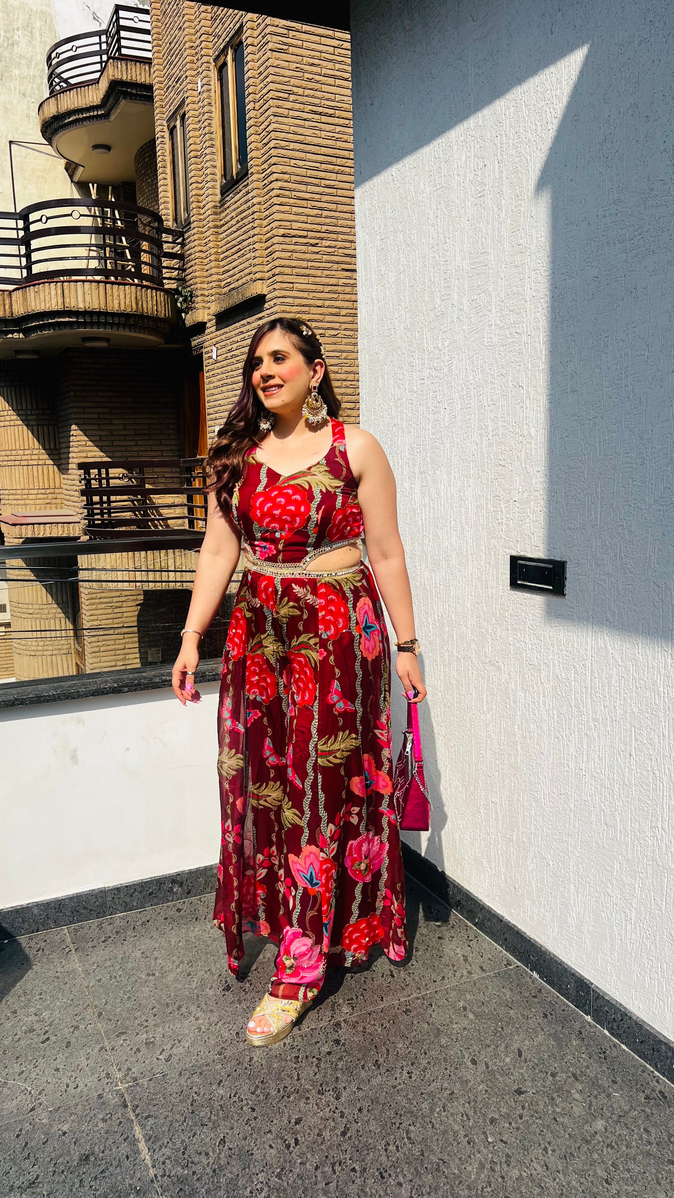 Maroon Mirror Jumpsuit