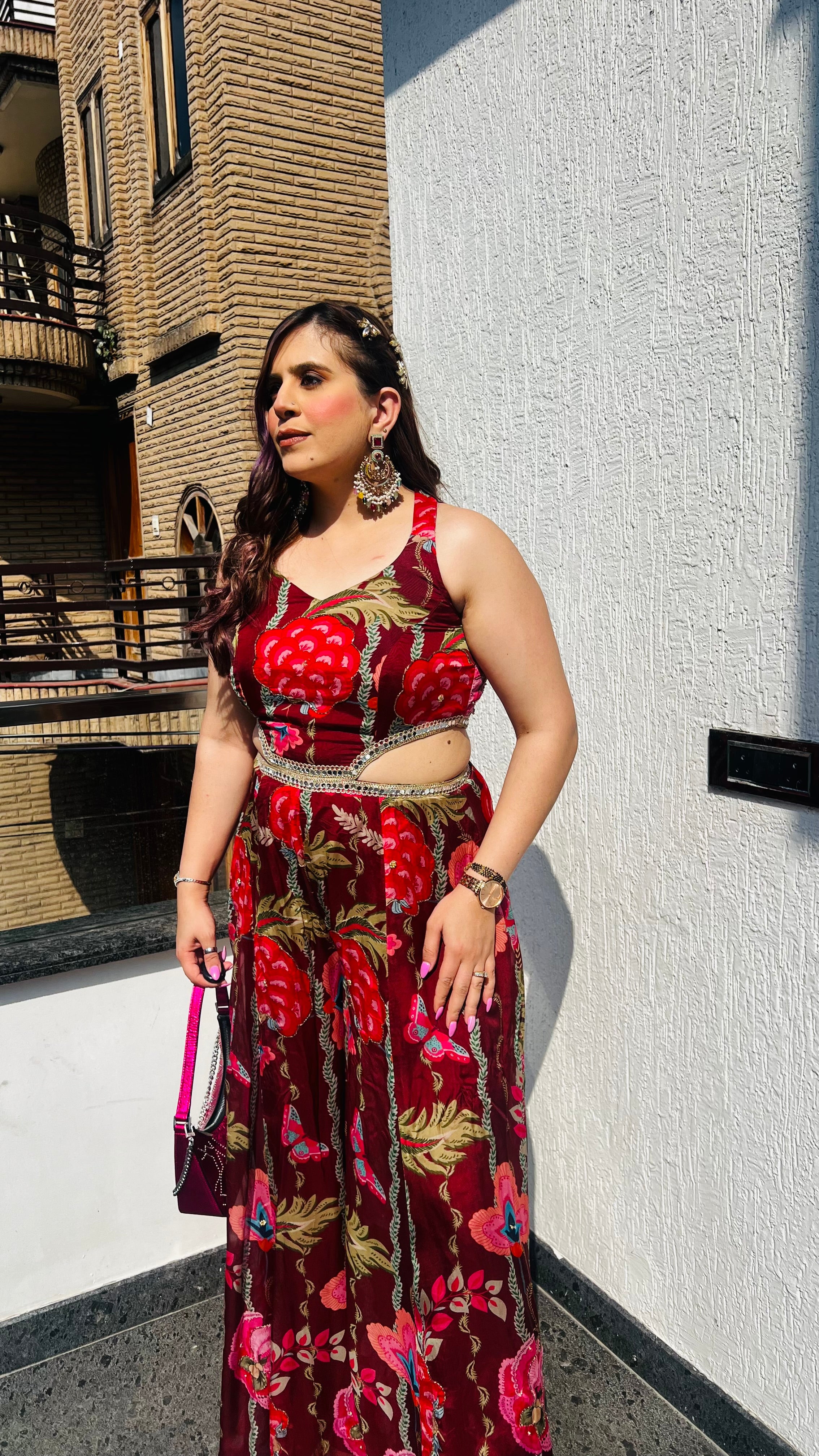 Maroon Mirror Jumpsuit