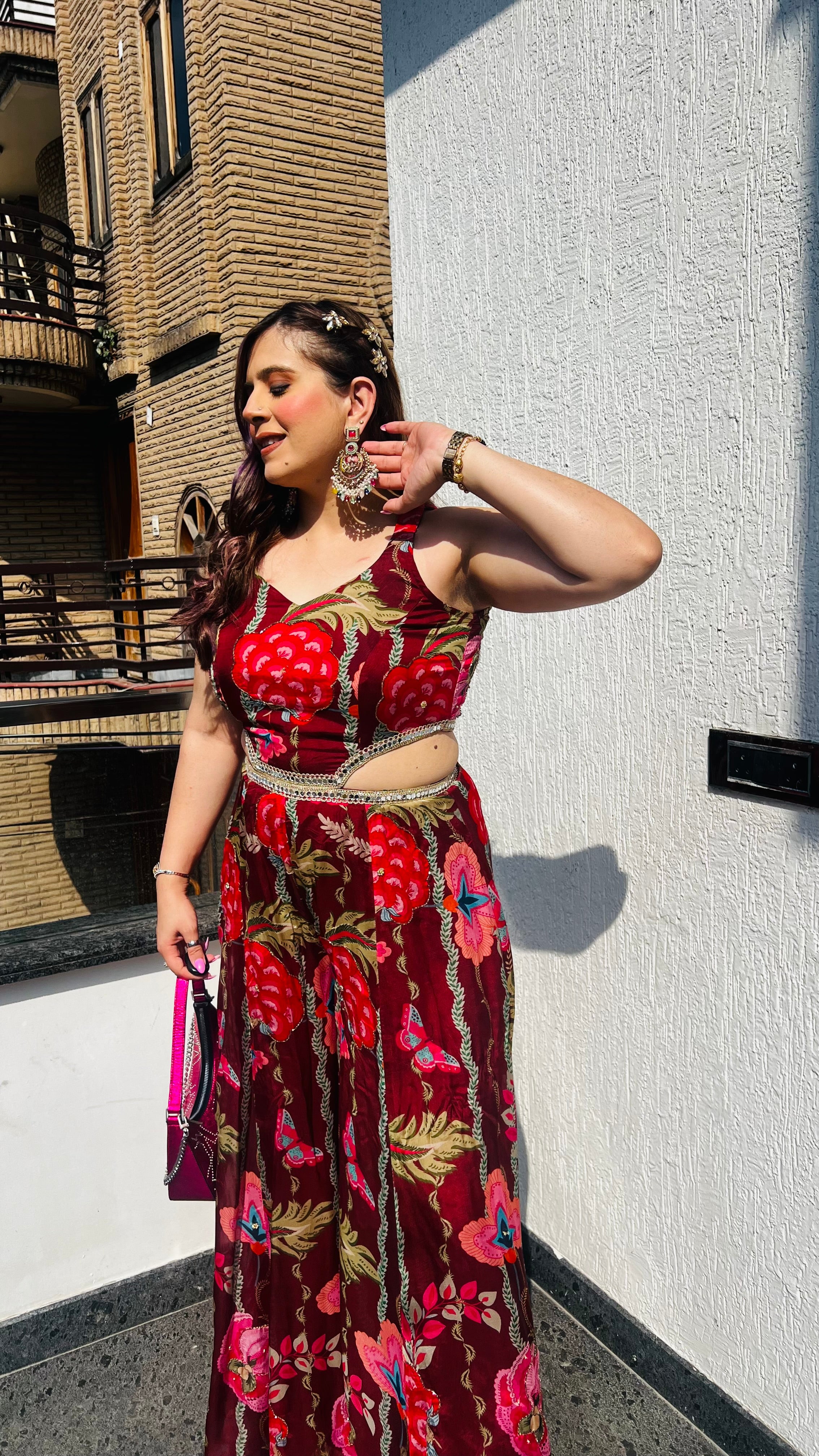 Maroon Mirror Jumpsuit