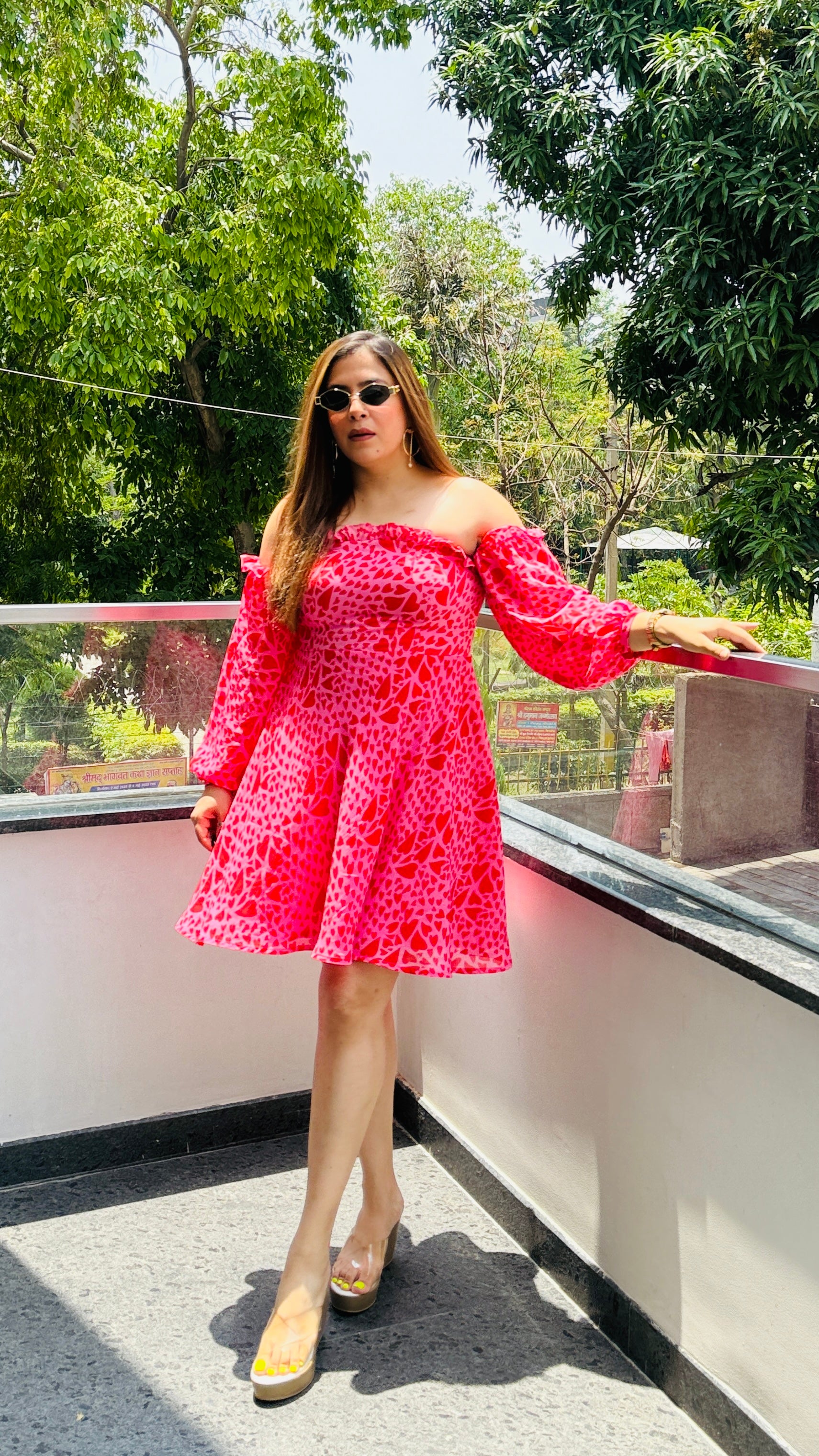 Stolen Hearts off Shoulder Dress