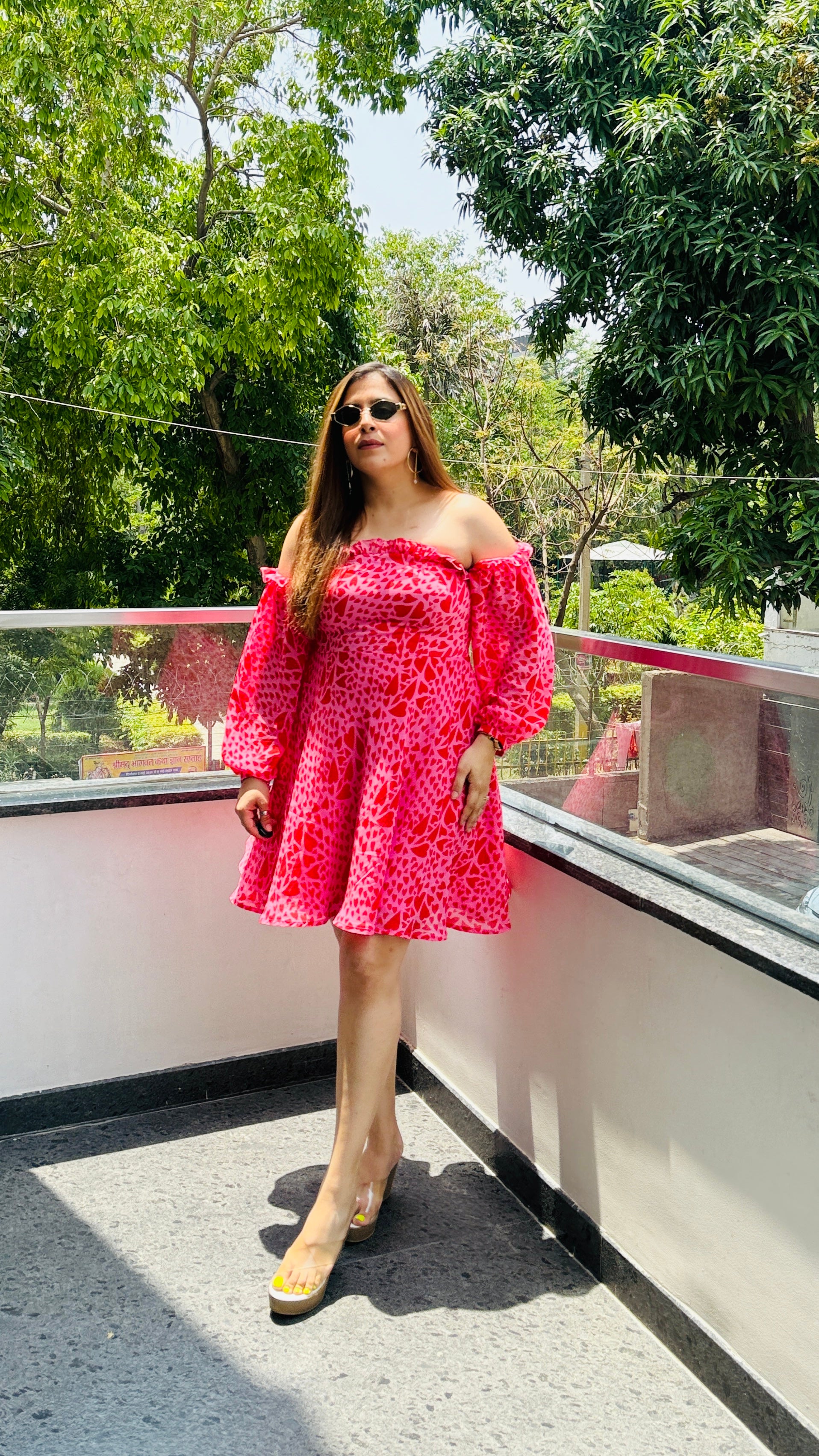 Stolen Hearts off Shoulder Dress