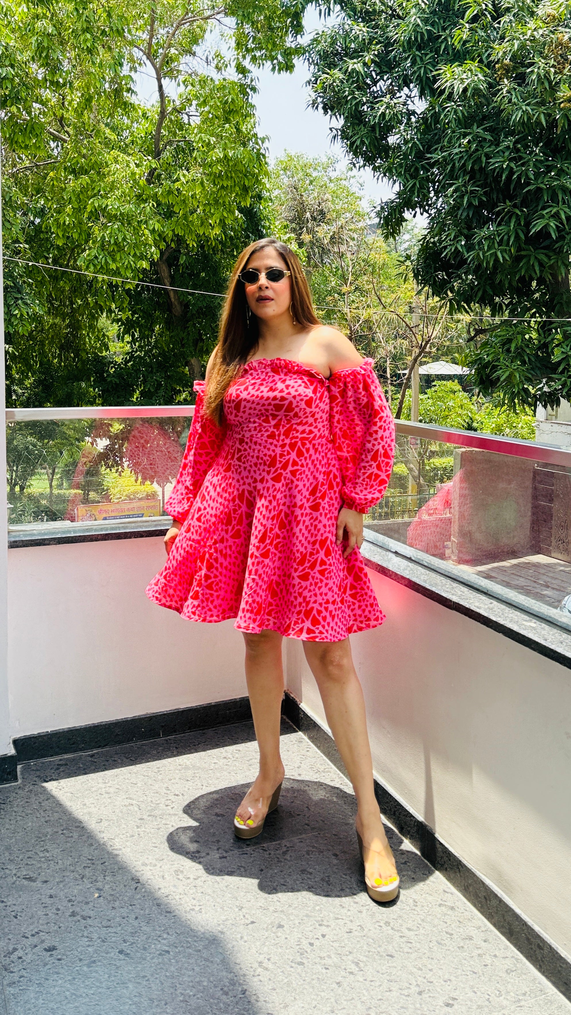 Stolen Hearts off Shoulder Dress