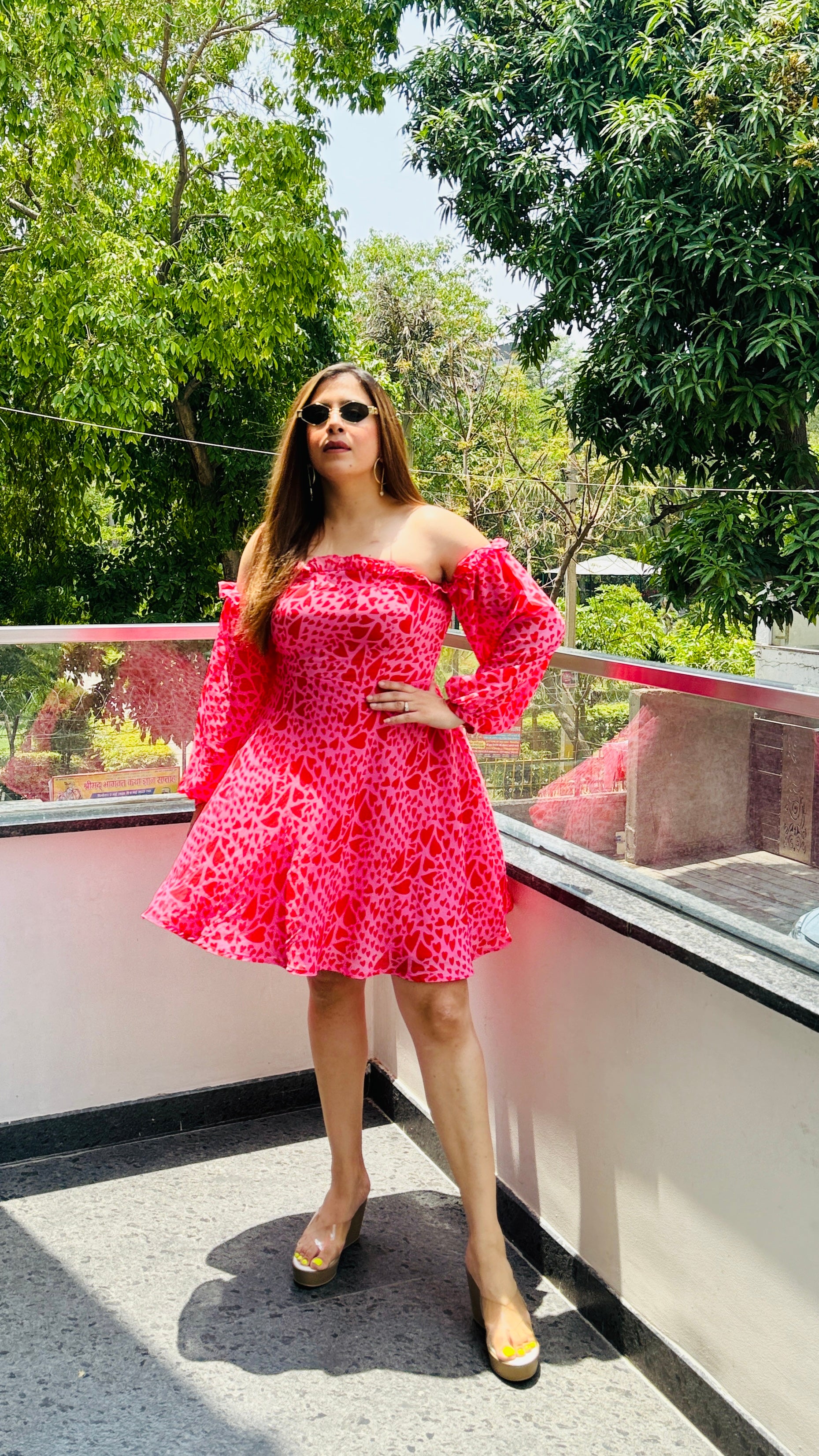 Stolen Hearts off Shoulder Dress