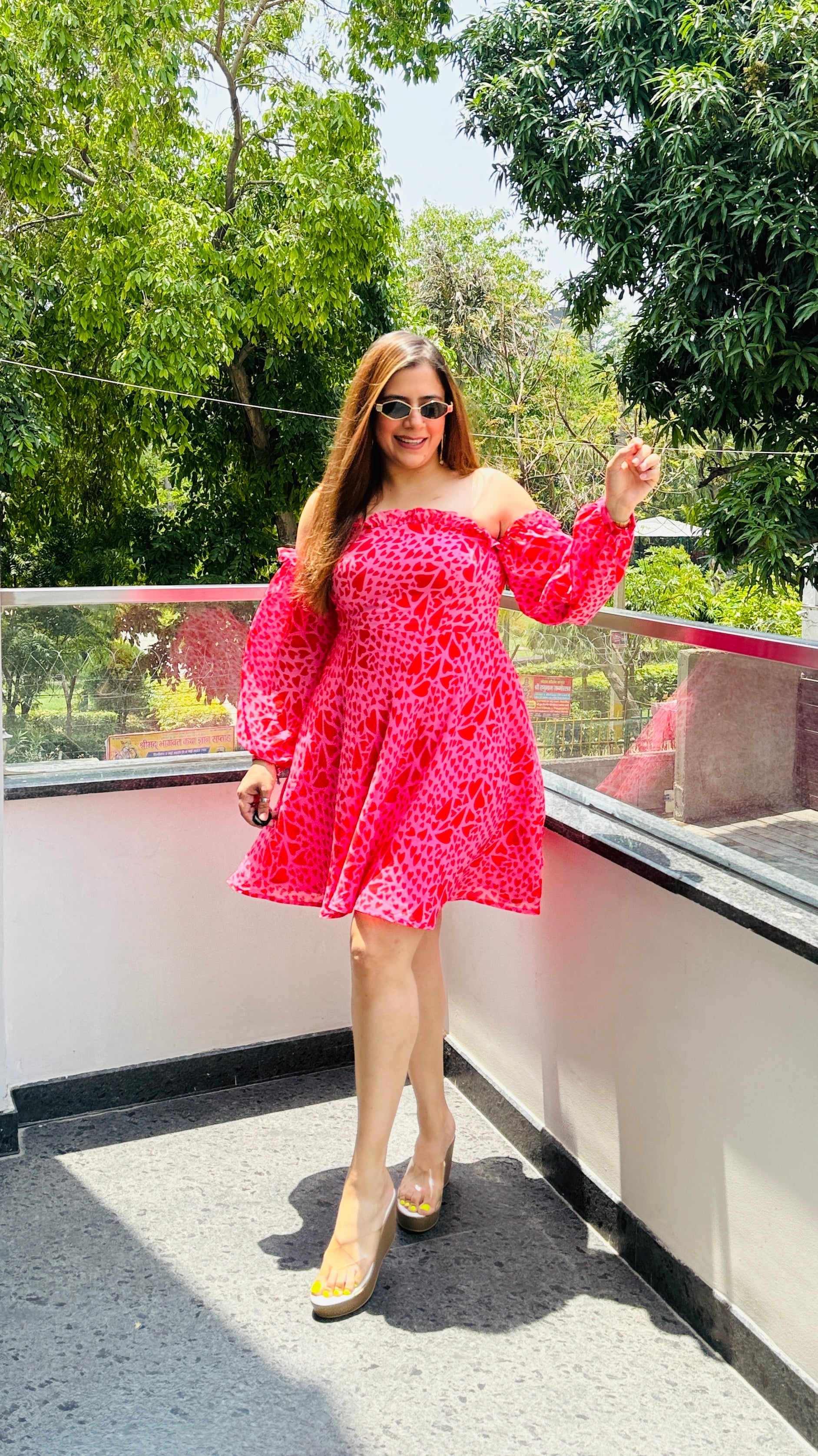 Stolen Hearts off Shoulder Dress