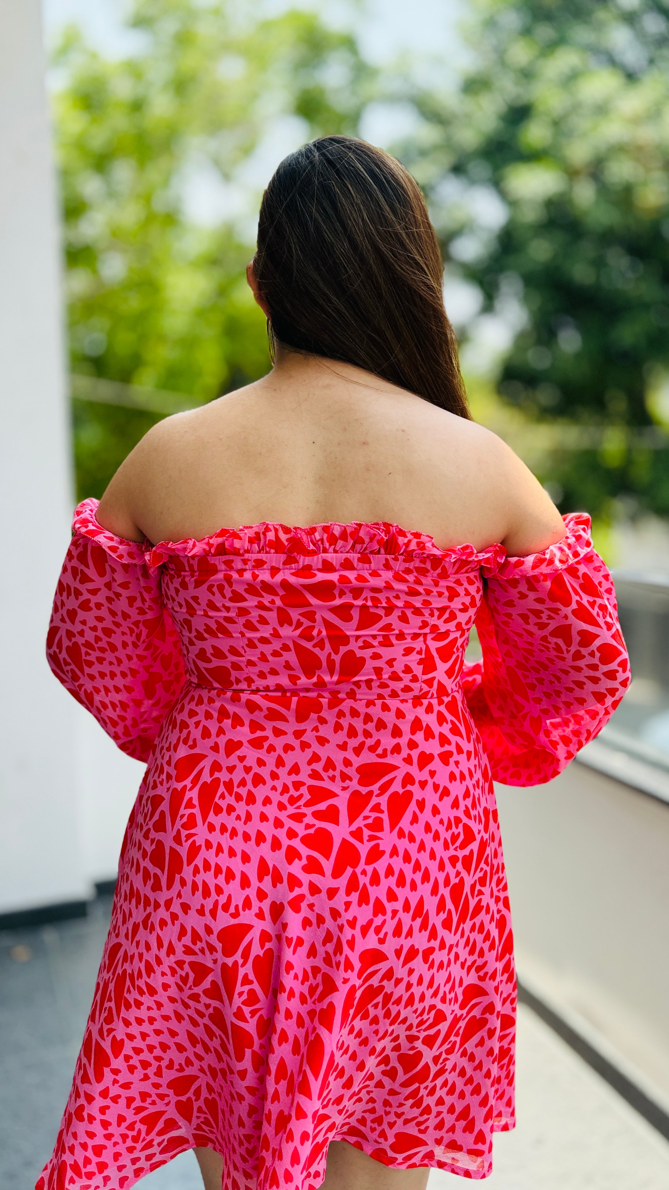 Stolen Hearts off Shoulder Dress