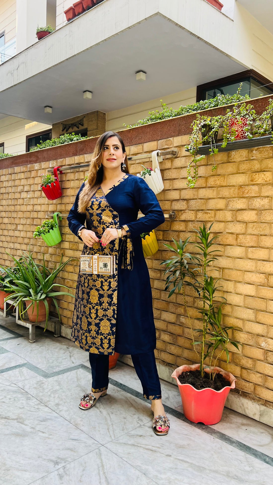 Blue Banarasi Suit