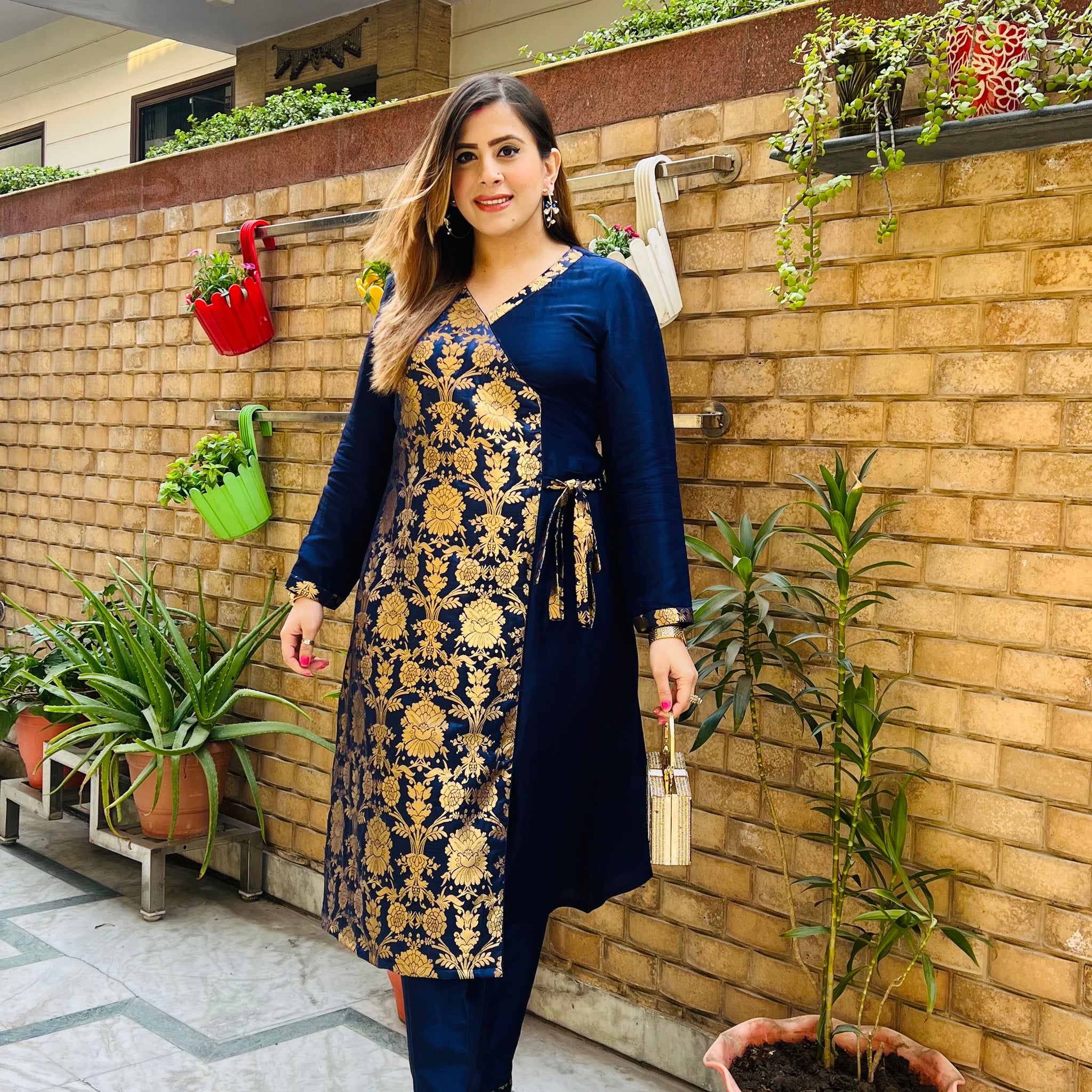 Blue Banarasi Suit