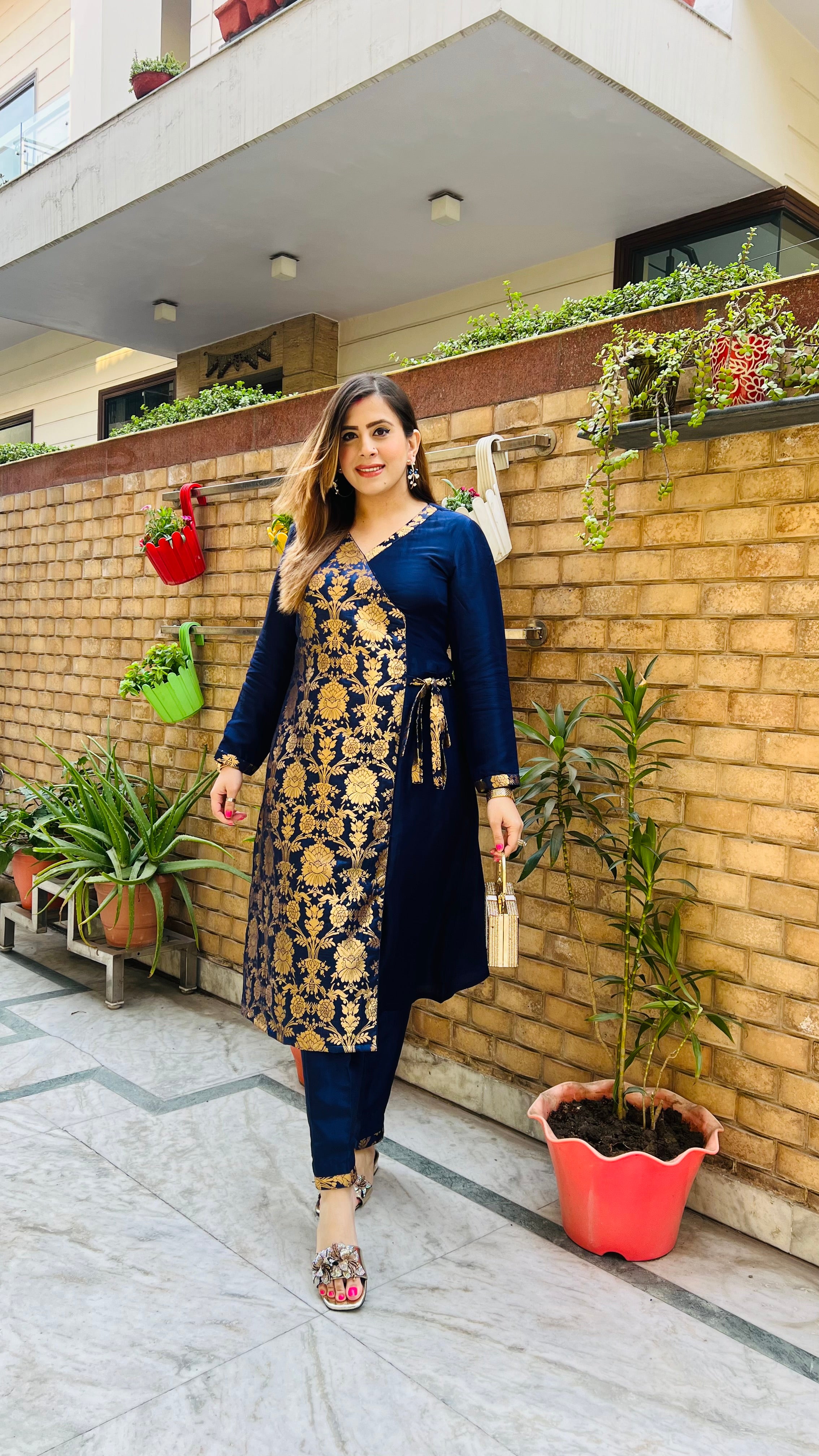 Blue Banarasi Suit