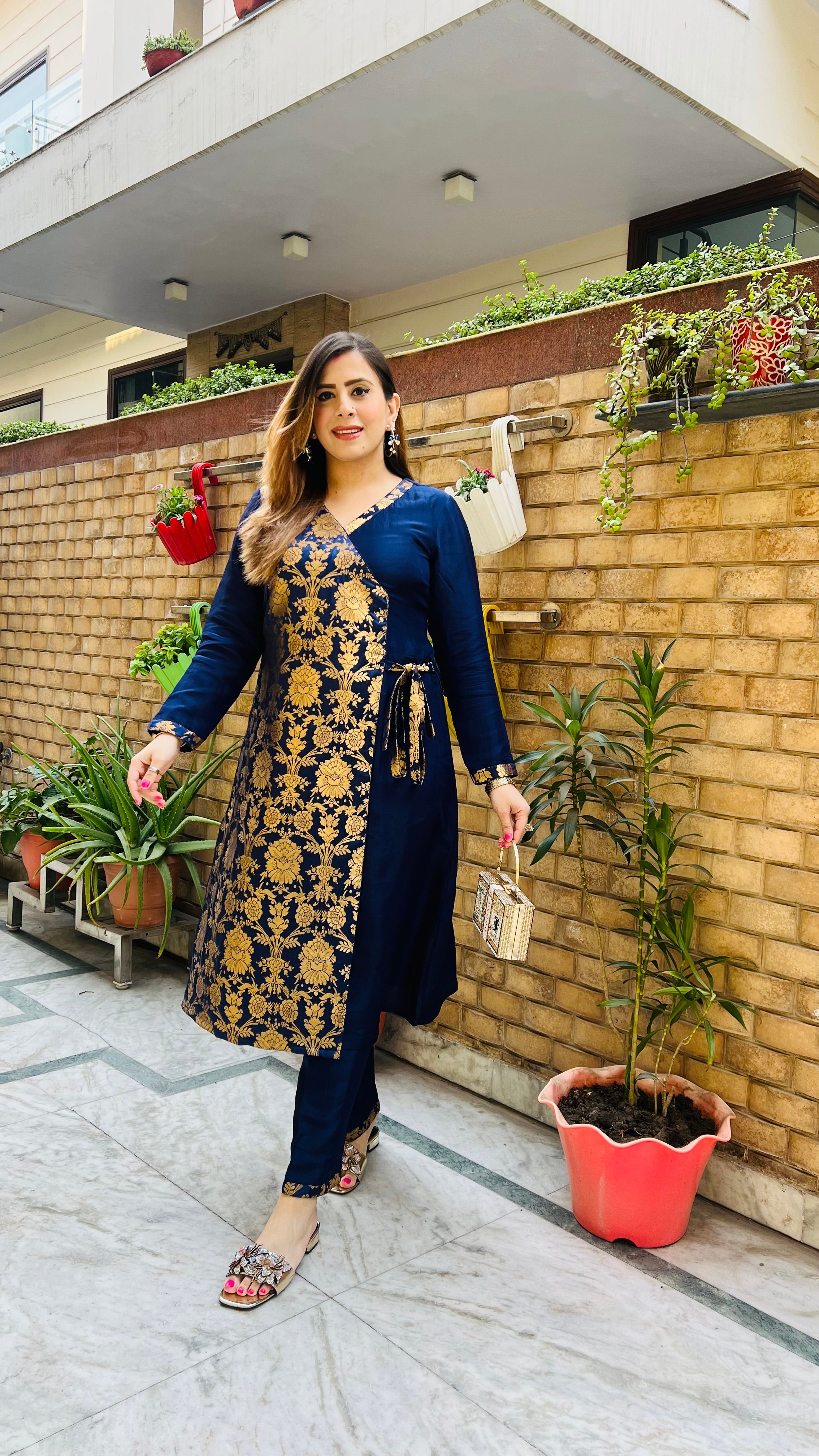 Blue Banarasi Suit